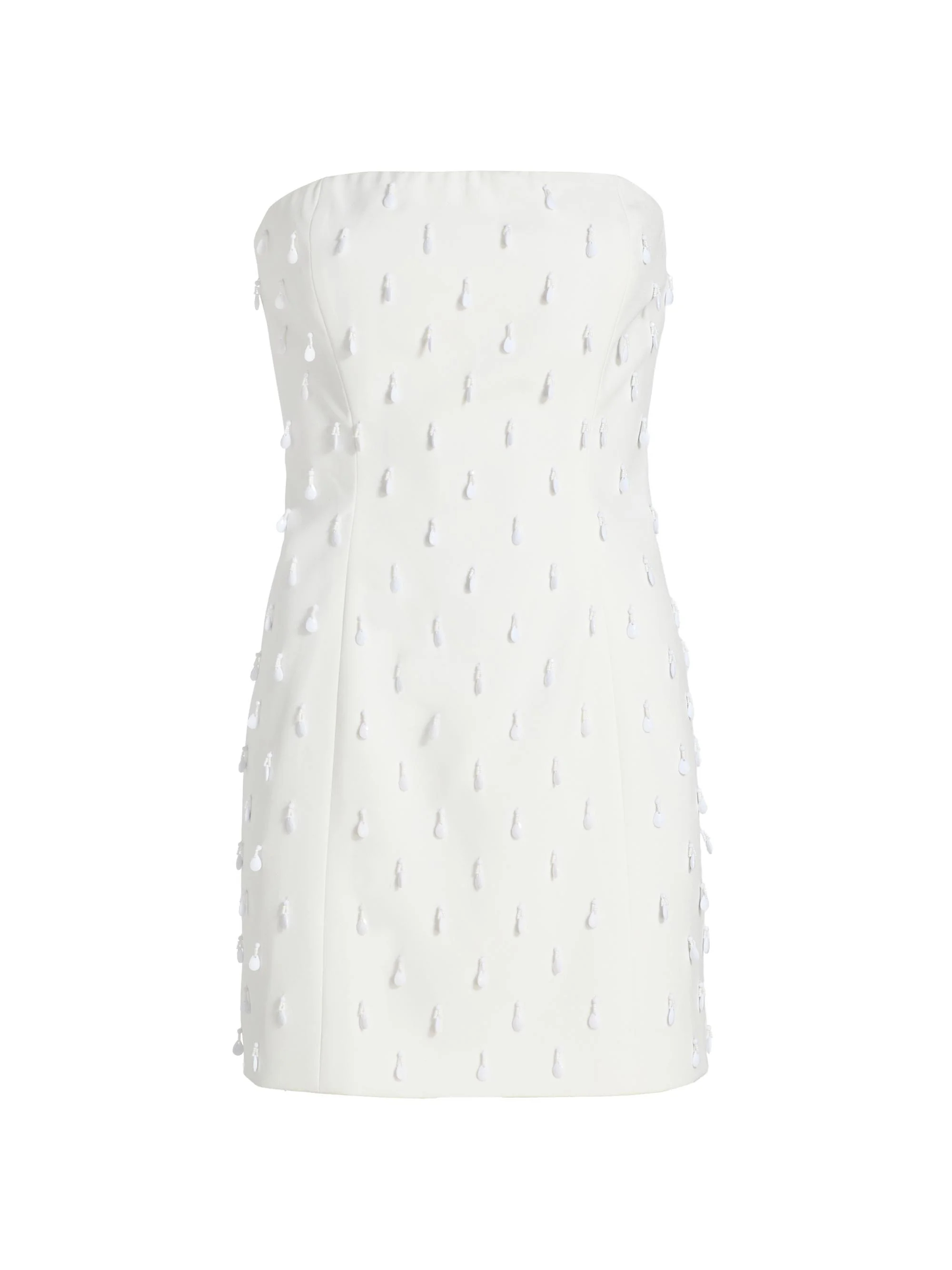 Women's Isabel Embellished Strapless Crepe Minidress - White - 1