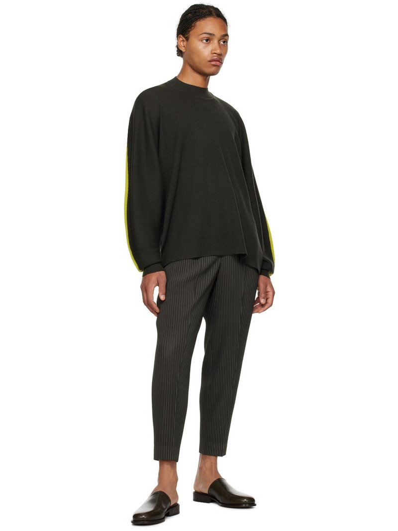 ISSEY MIYAKE Gray Framework Sweater outlook