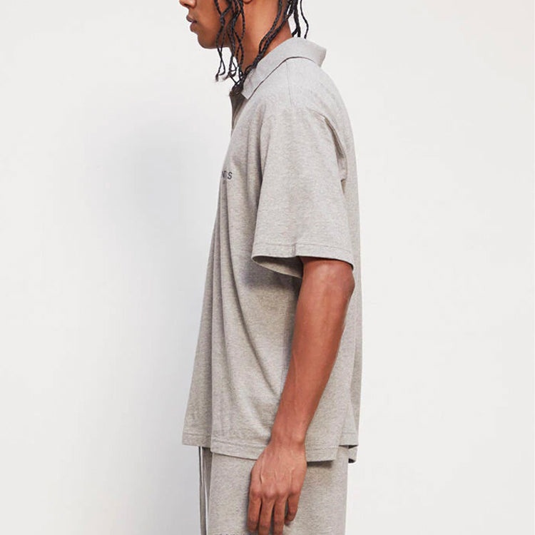 Fear of God Essentials FW20 Polo Shirt 'Heather Oatmeal' 0125250500231260 - 5