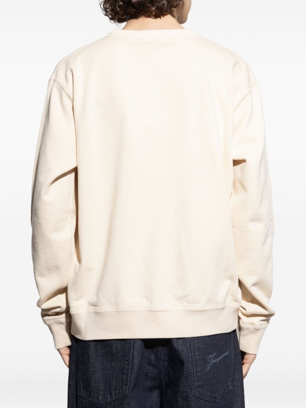logo-print cotton sweatshirt - 4