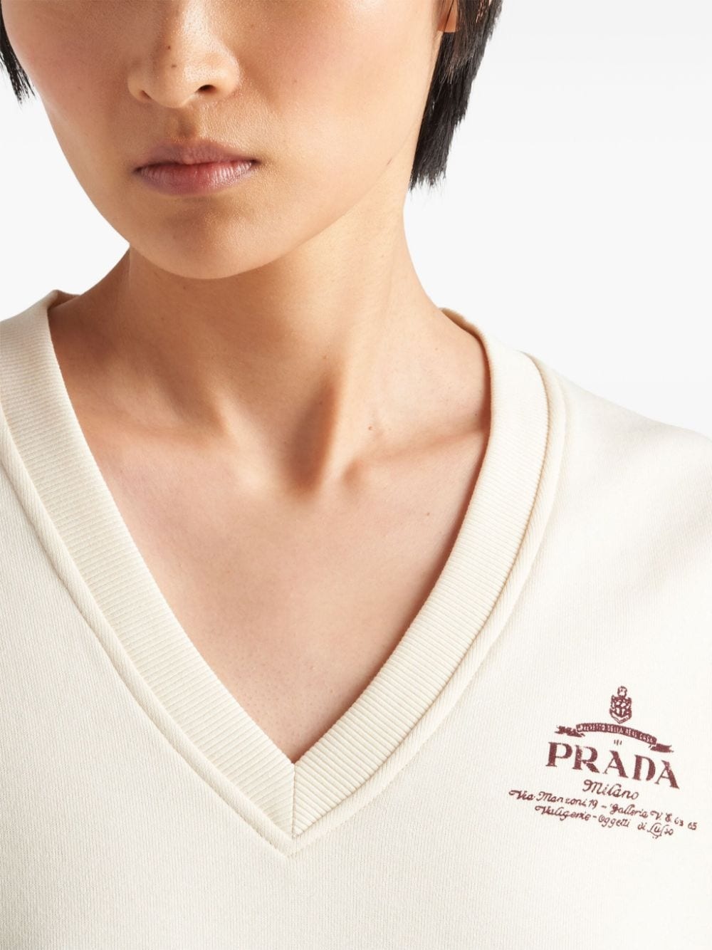 logo-print cotton sweatshirt - 4