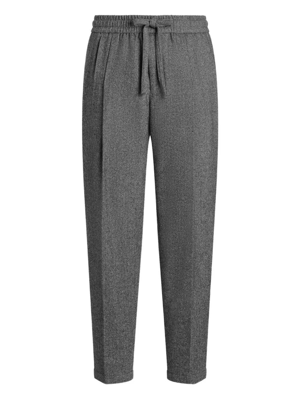 pleated drawstring trousers - 1
