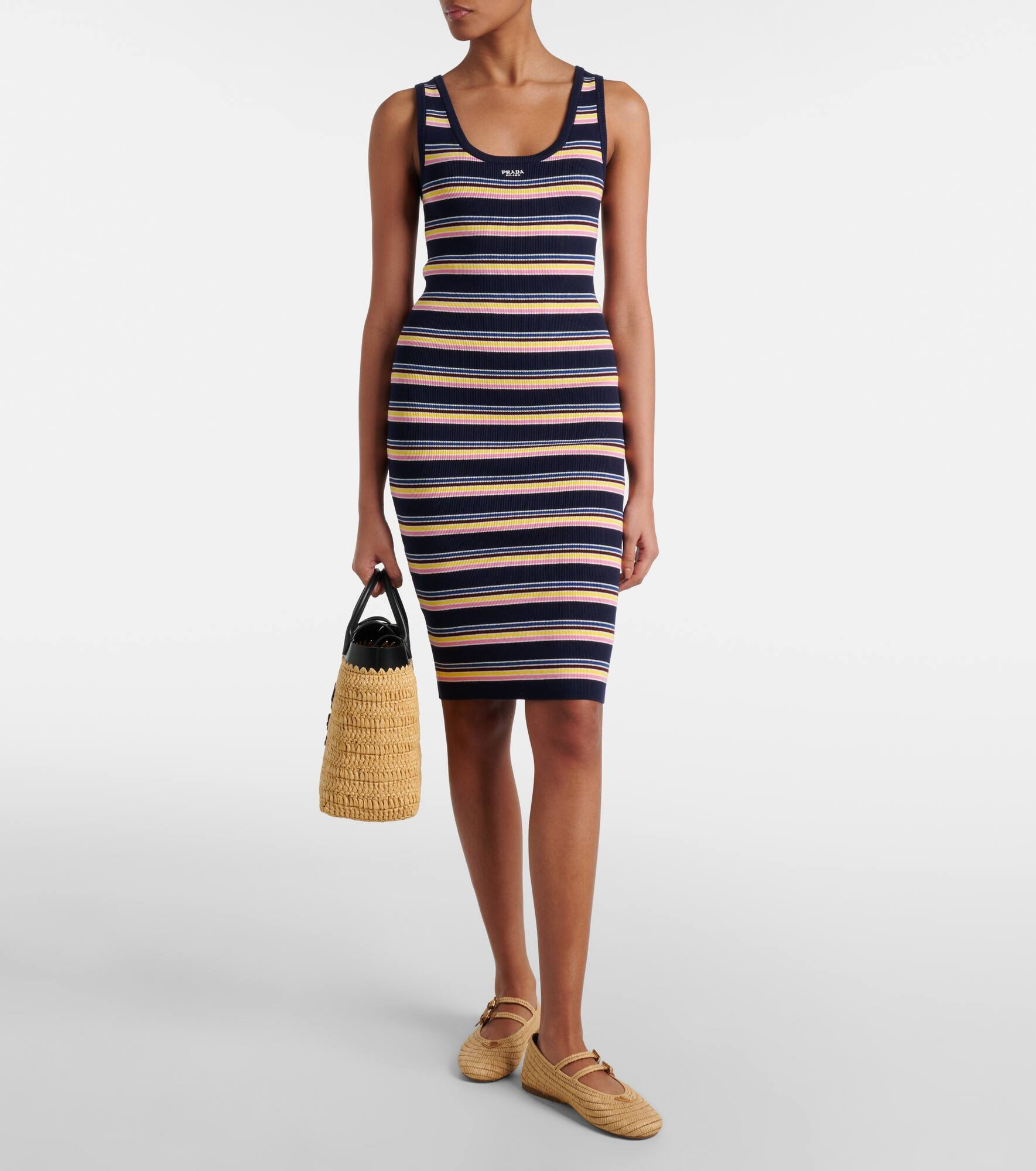 Striped cotton midi dress - 2
