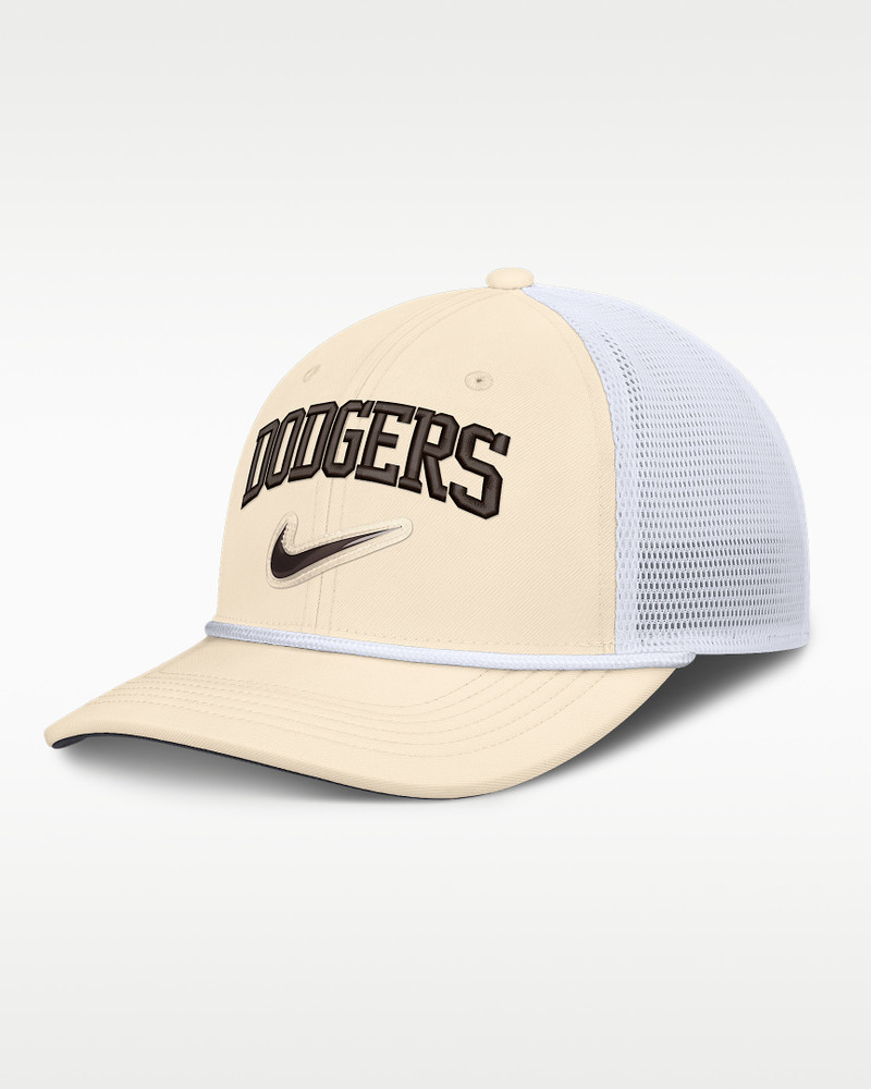 Los Angeles Dodgers Rise Men's Nike Dri-FIT MLB Trucker Adjustable Hat 1