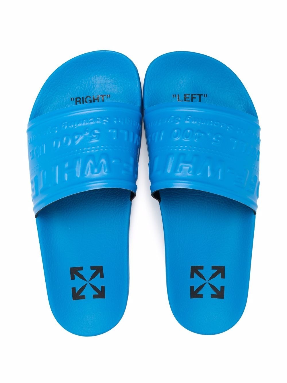 logo-embossed slip-on slides - 4