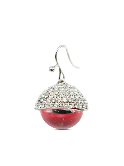 Marni Red Eye crystal-embellished drop earrings outlook