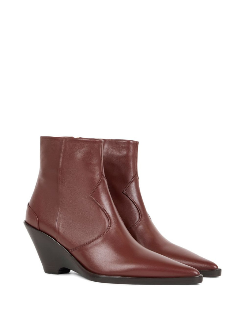 Etro leather wedge ankle boots outlook