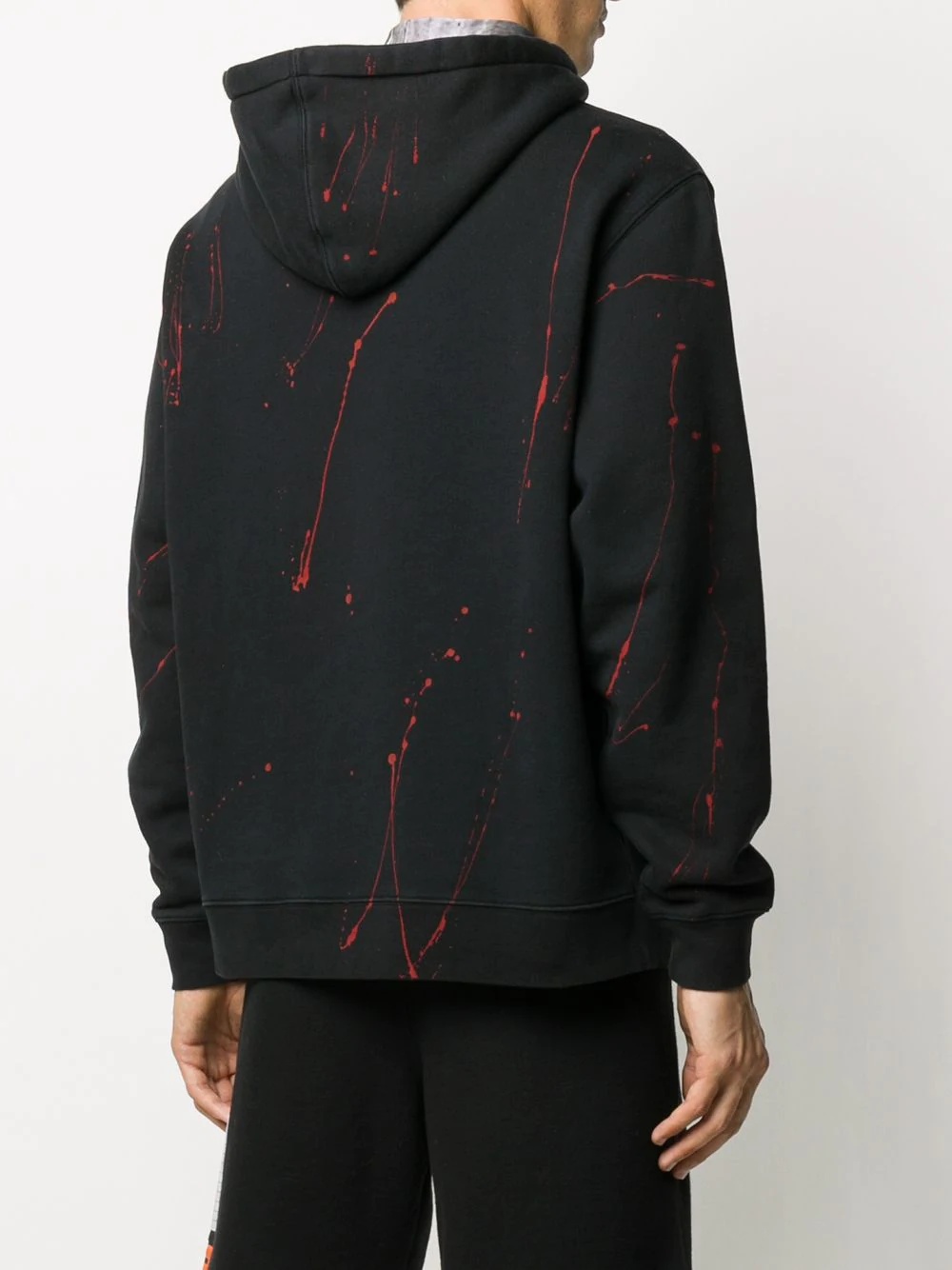 paint splatter print hoodie - 4