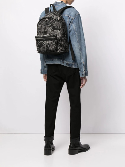 SAINT LAURENT palm tree print City backpack outlook