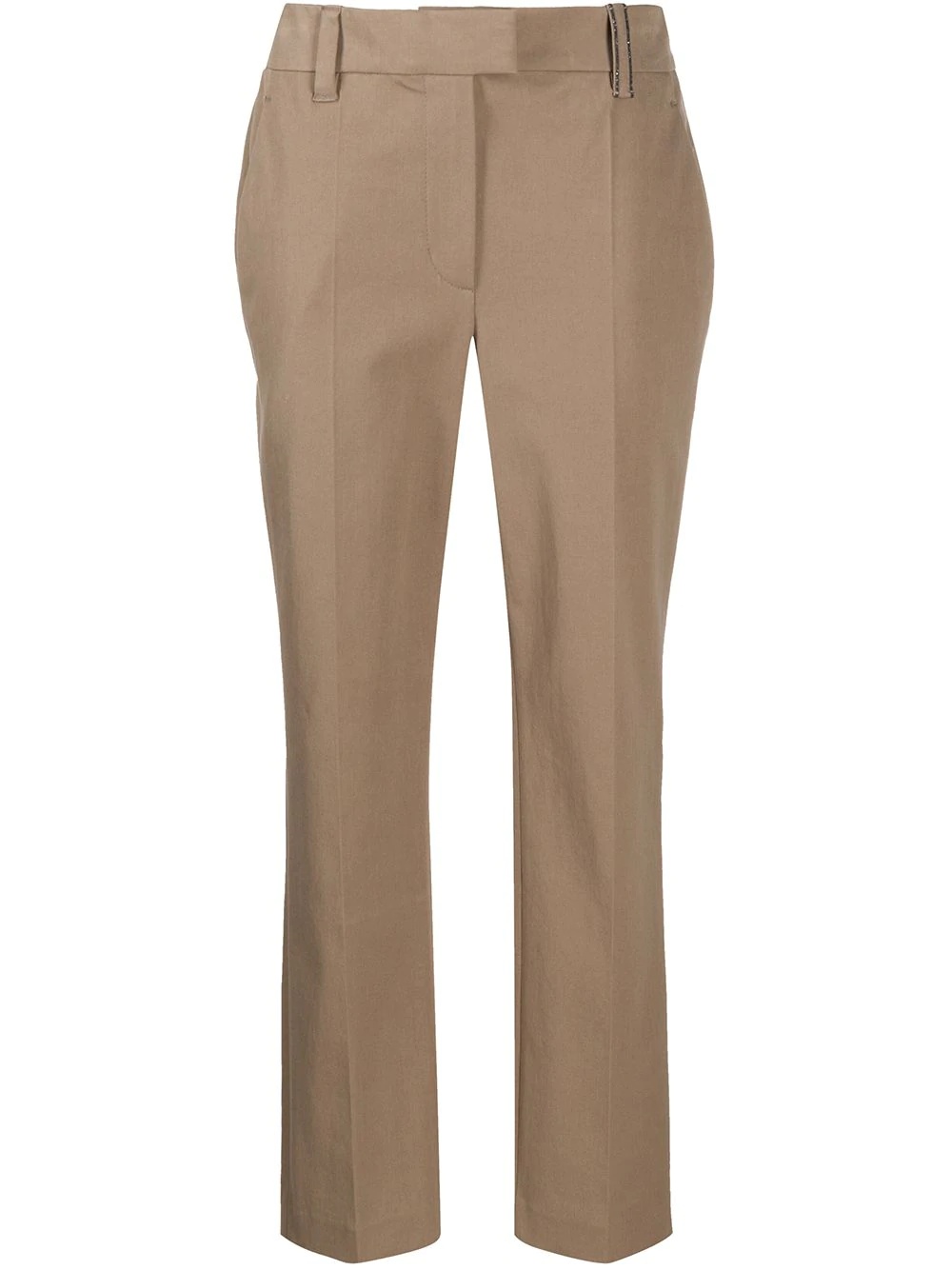 straight-leg cropped trousers - 1