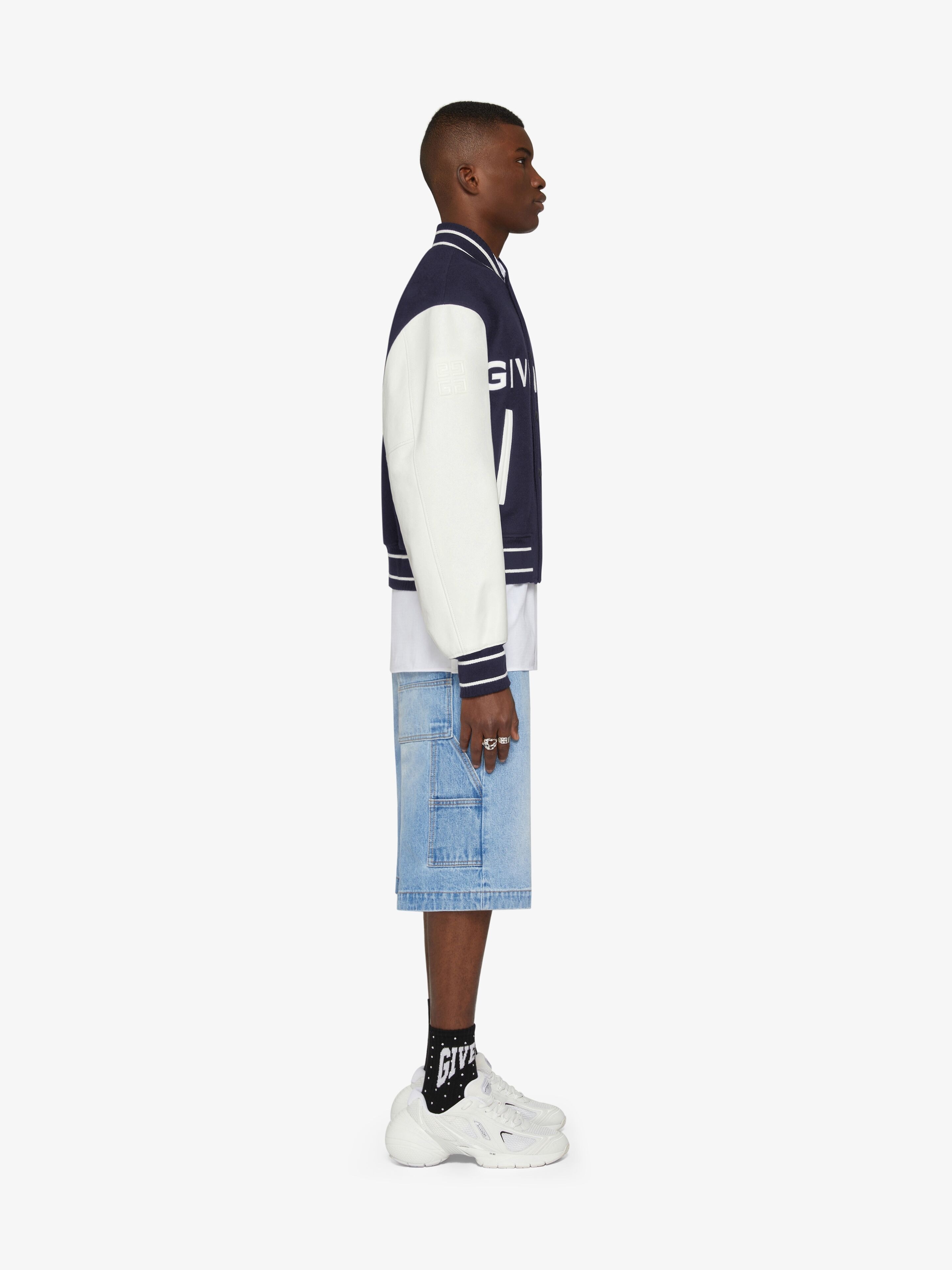 GIVENCHY VARSITY JACKET IN WOOL AND LEATHER - 3