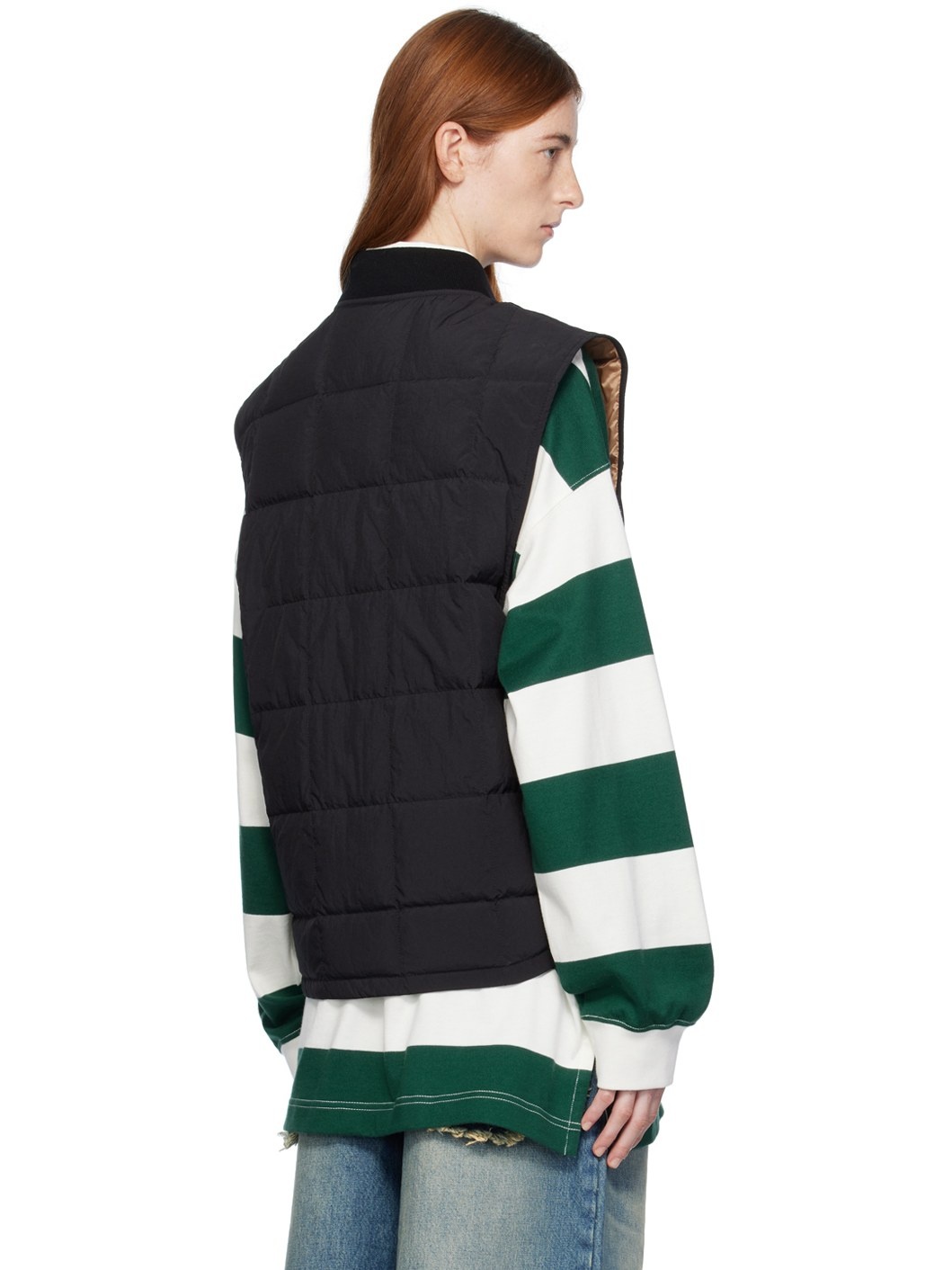 Moncler x Palm Angels Black Pinwheel Down Vest - 3