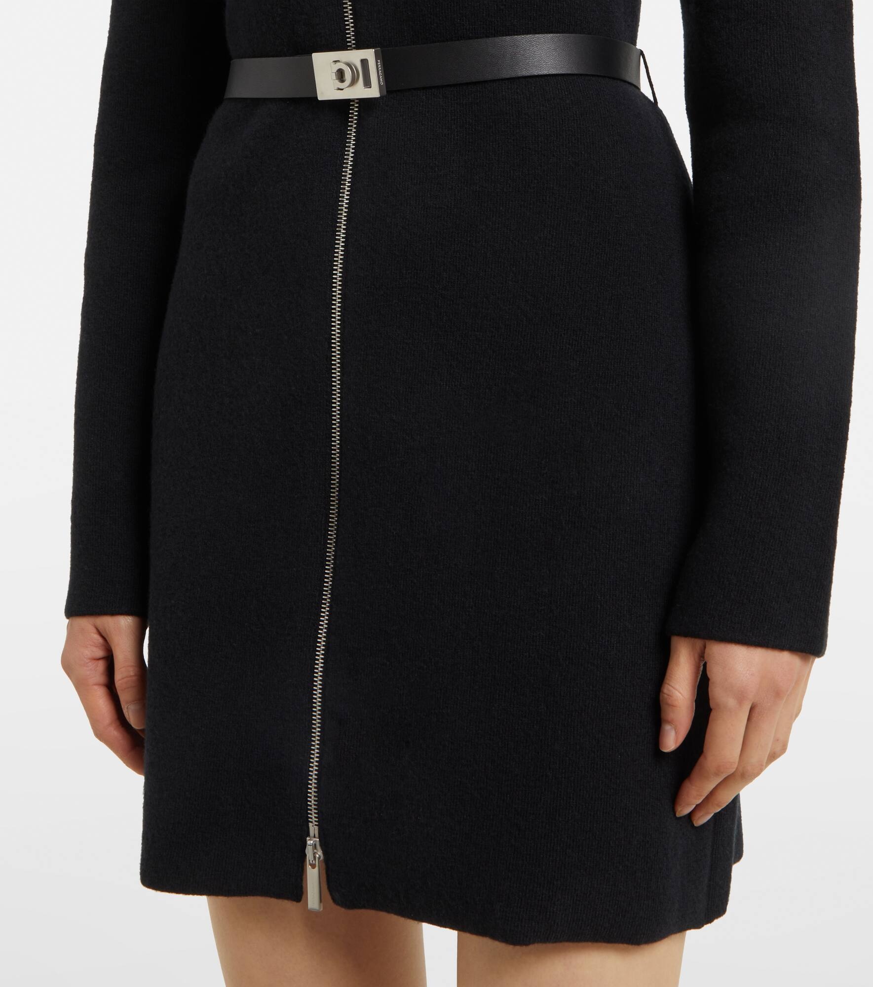Zip-up belted shirt dress - 5