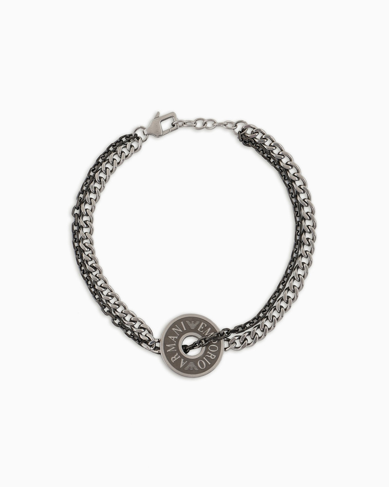 STAINLESS STEEL AND IP GUN-PLATING CHAIN BRACELET 1