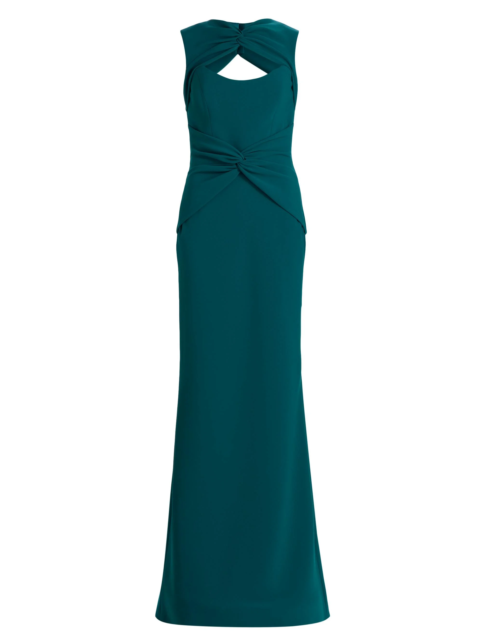 Women's Twisted Cut-Out Gown - Teal - 1