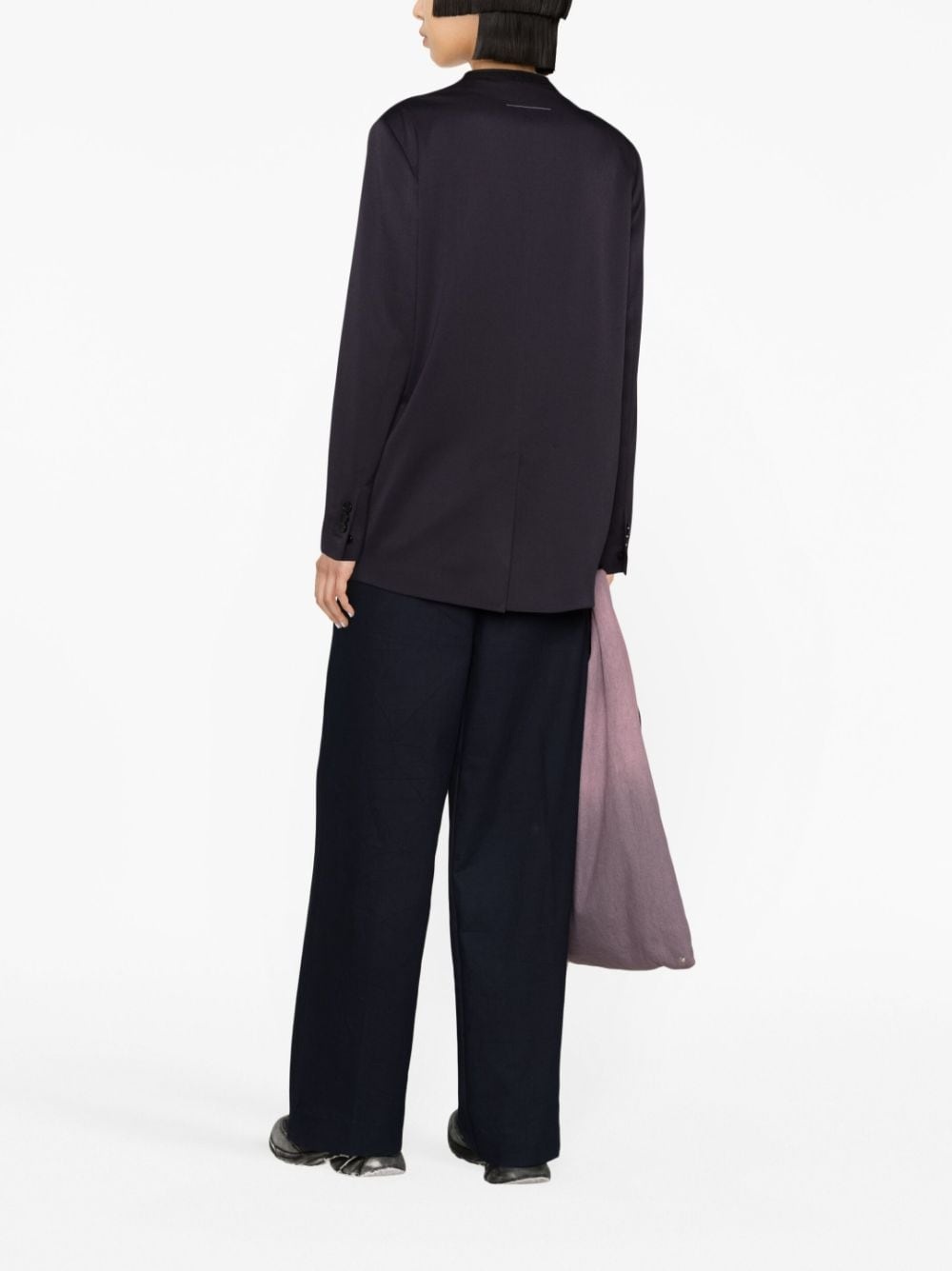 raw-edge single-breasted blazer - 4