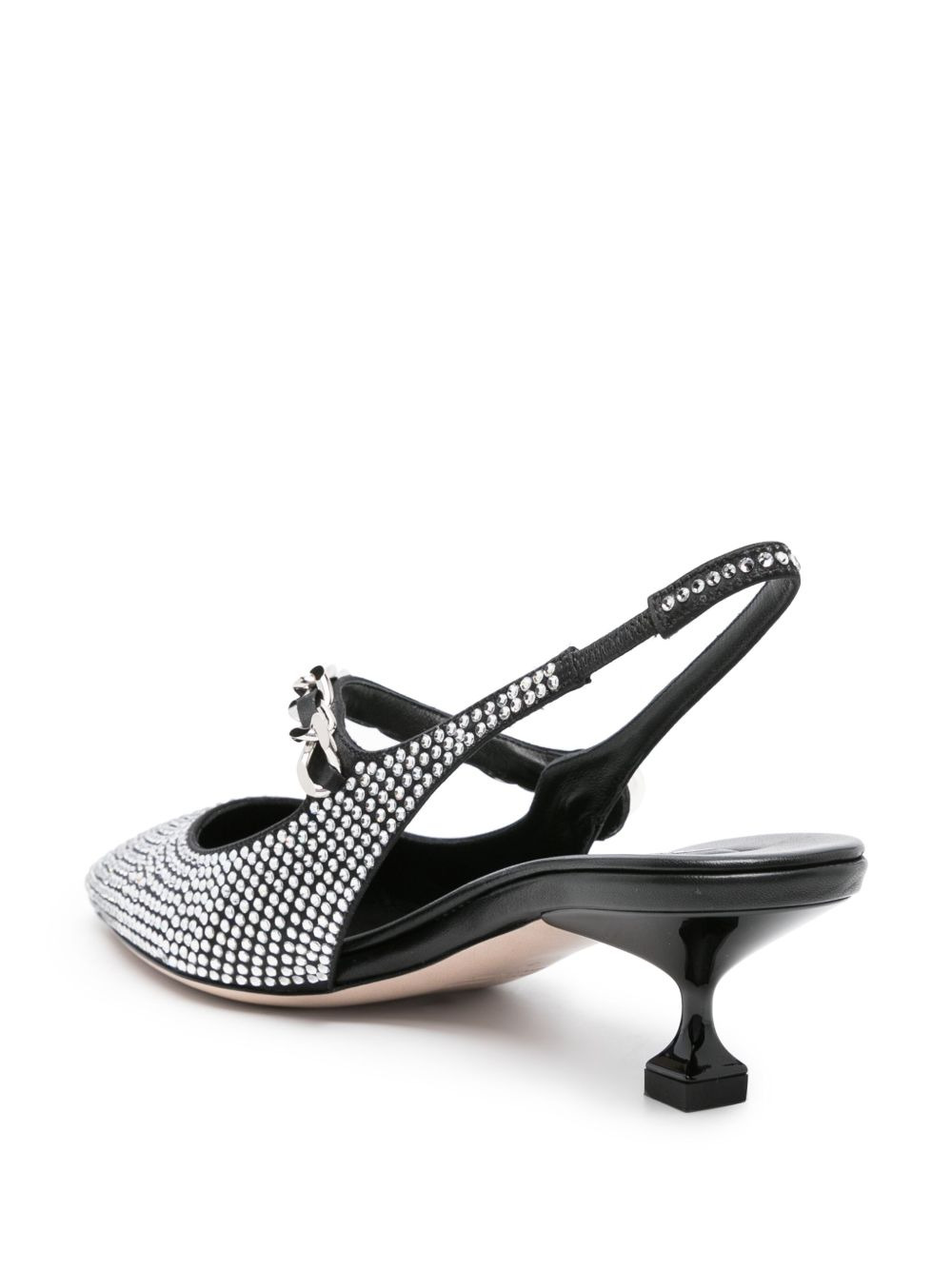 rhinestone-embellished pointed-toe pumps - 3