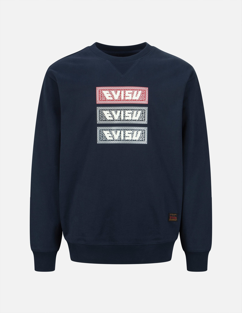 TRIPLE BOX LOGO PRINT RELAX FIT SWEATSHIRT 1