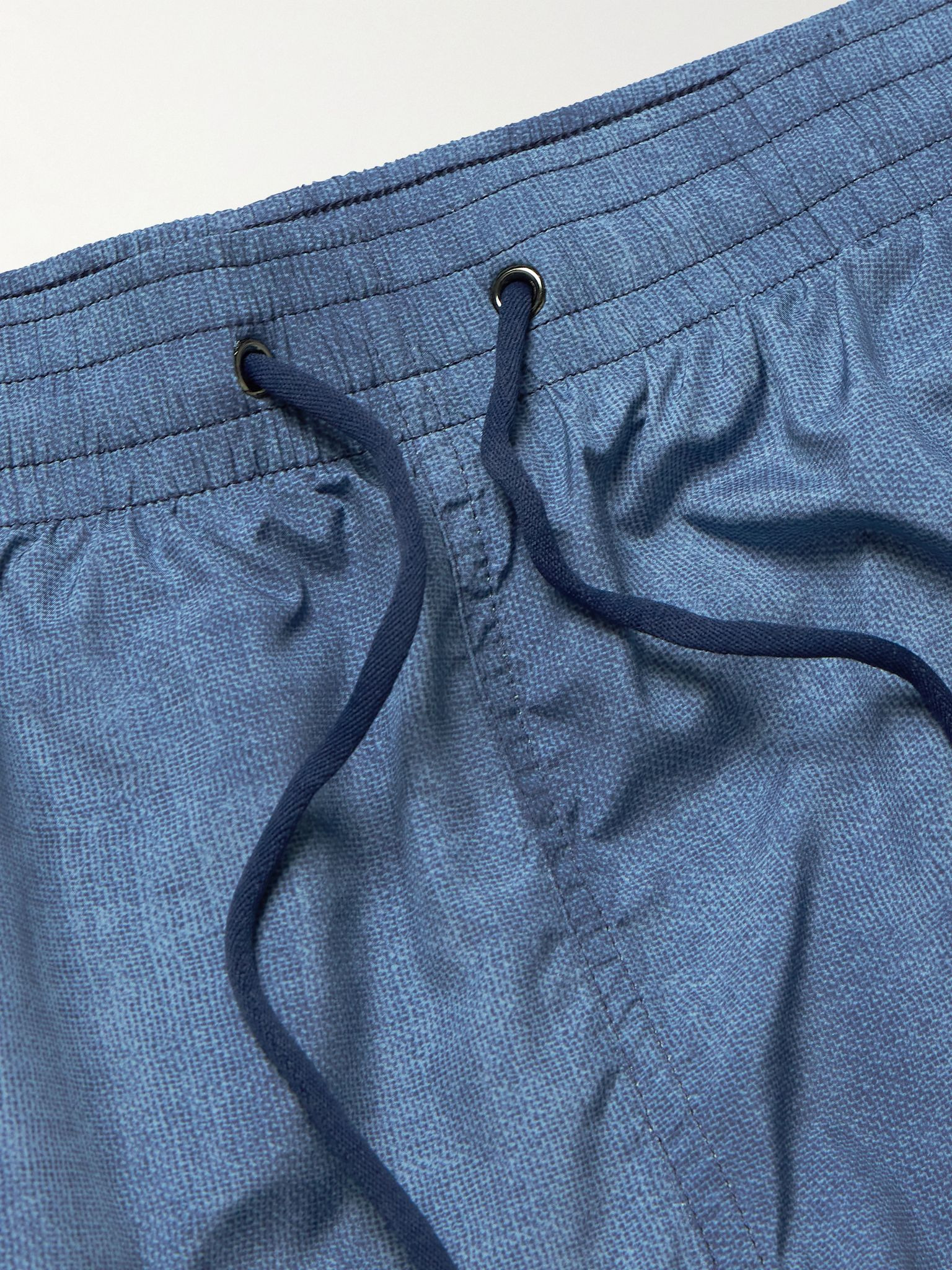 Straight-Leg Mid-Length Swim Shorts Blue - 4