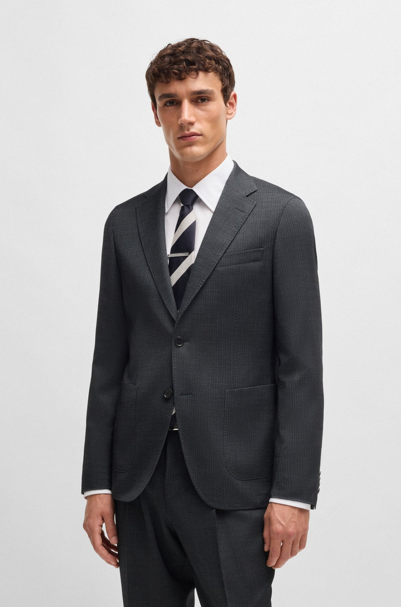 SLIM-FIT SUIT IN STRIPED WOOL 2
