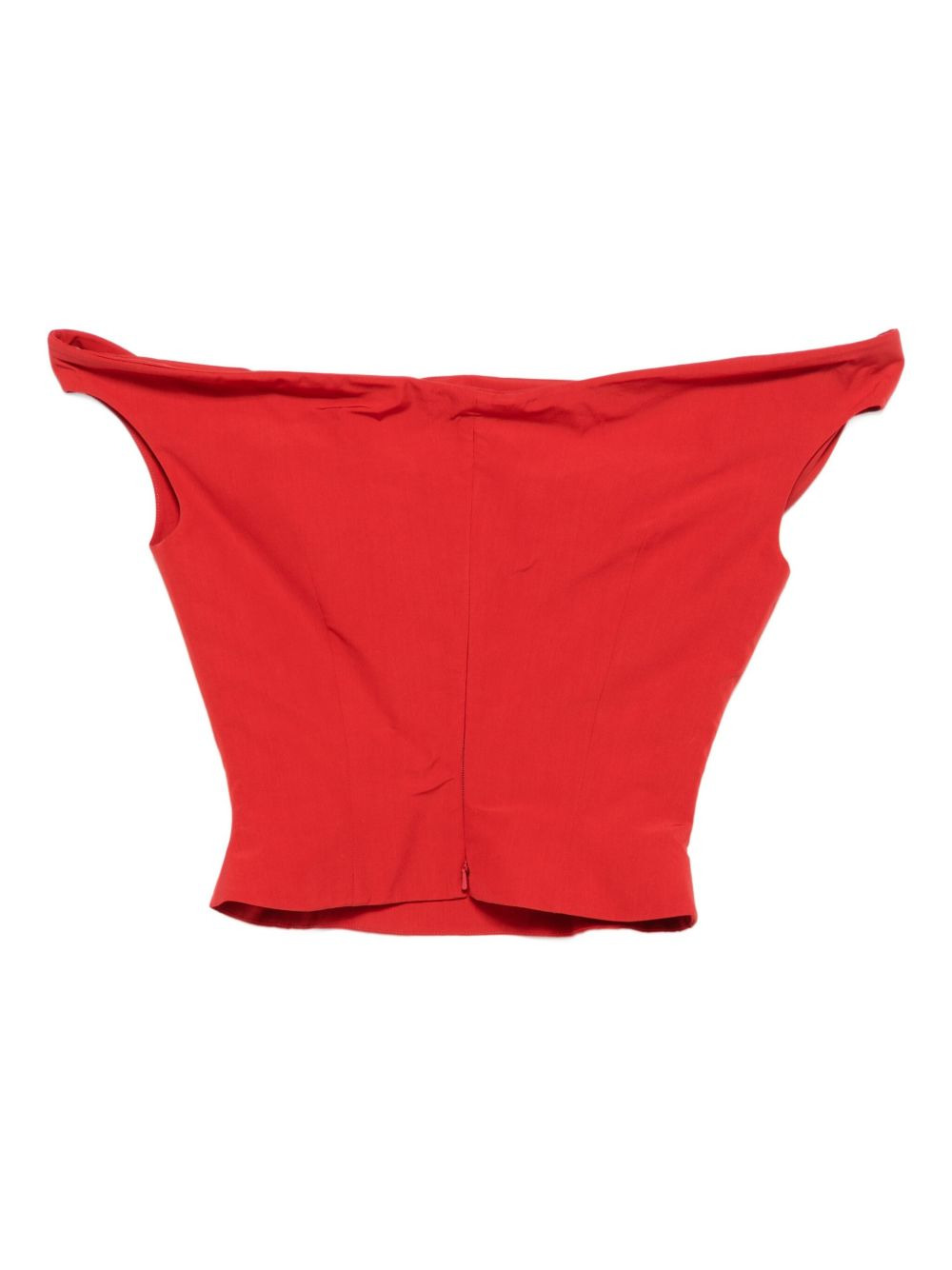 cowl-neck cropped top - 2