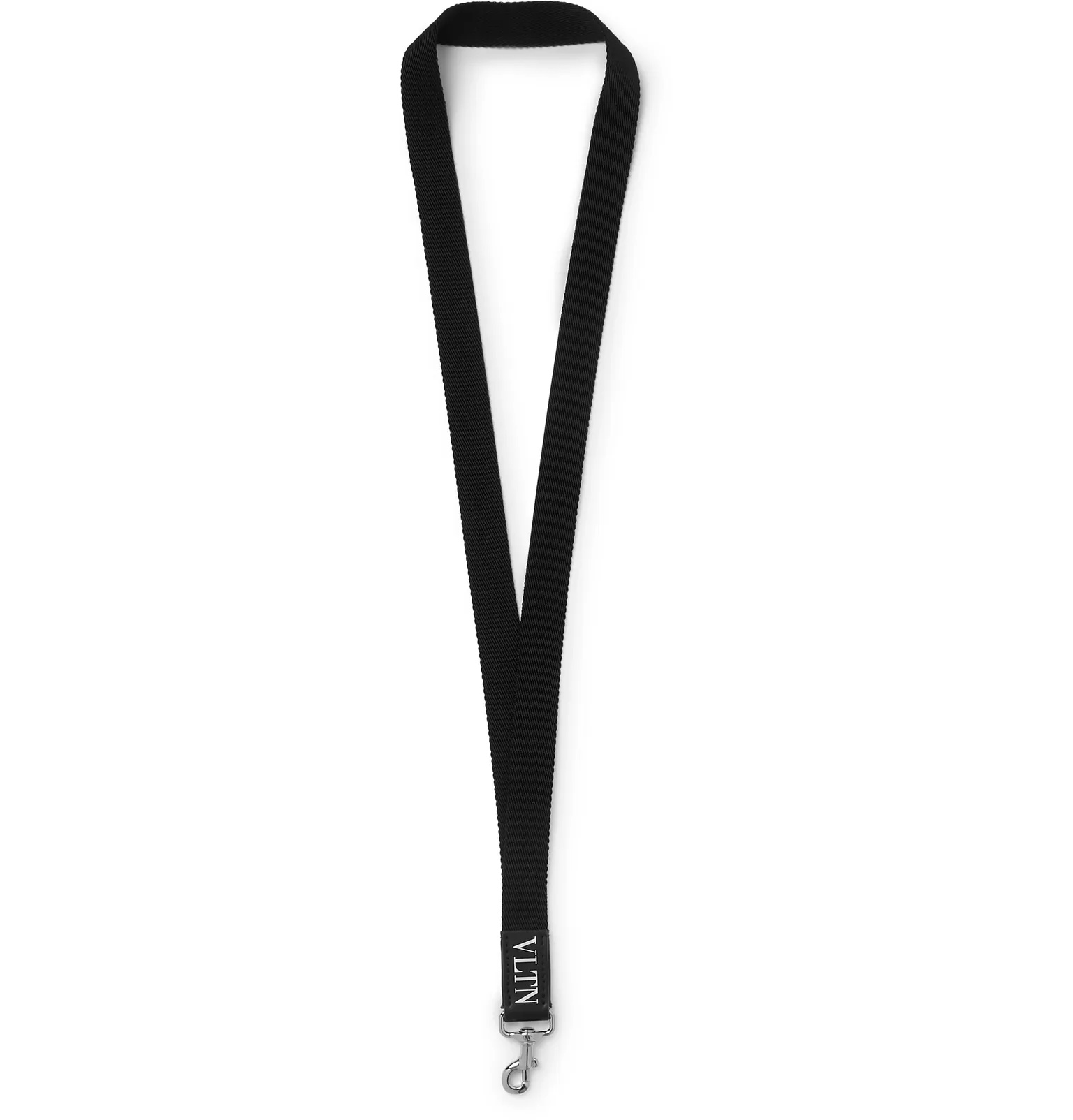 Valentino Garavani Logo-Print Leather-Trimmed Webbing Lanyard - 1