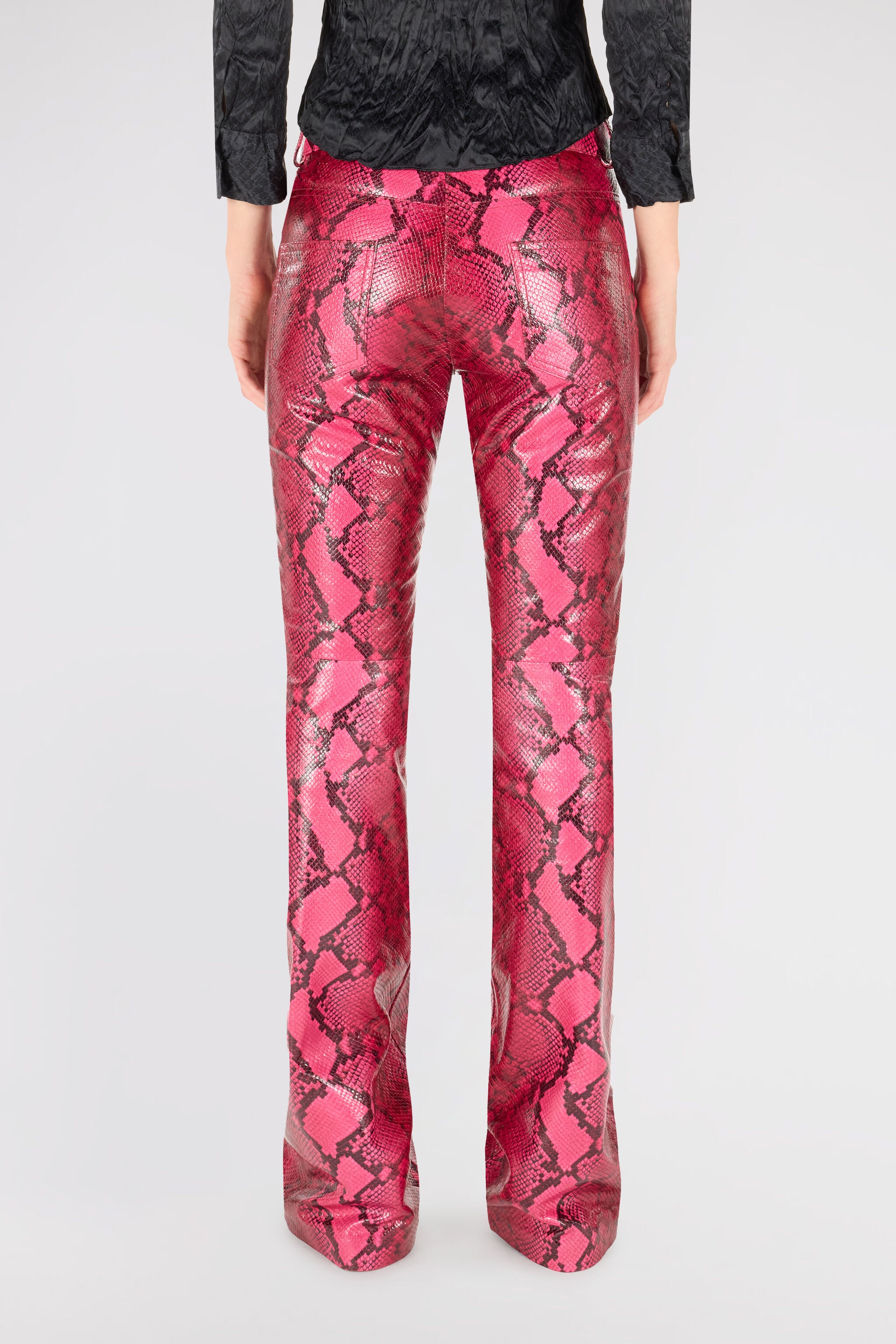 Shiny Python-Print Pants - 4