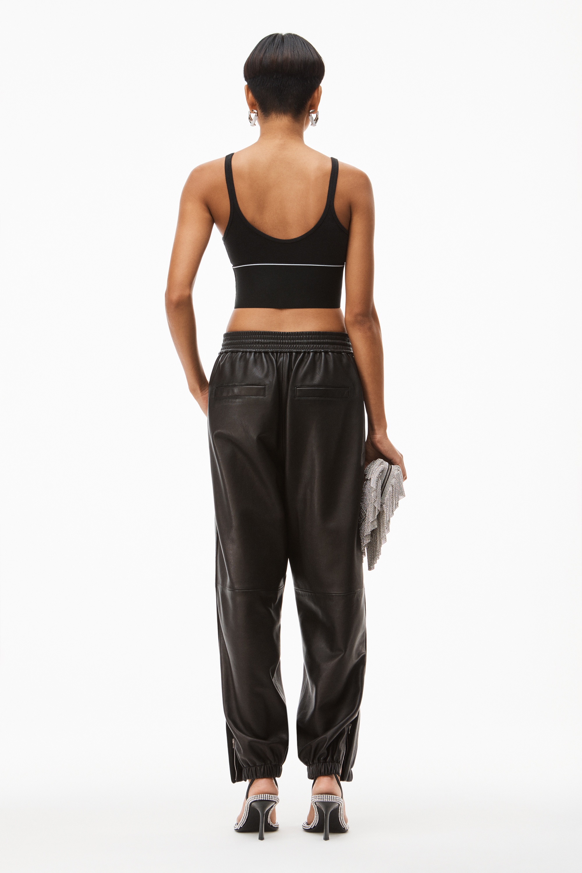 LOGO ELASTIC BRA IN RIBBED JERSEY - 4
