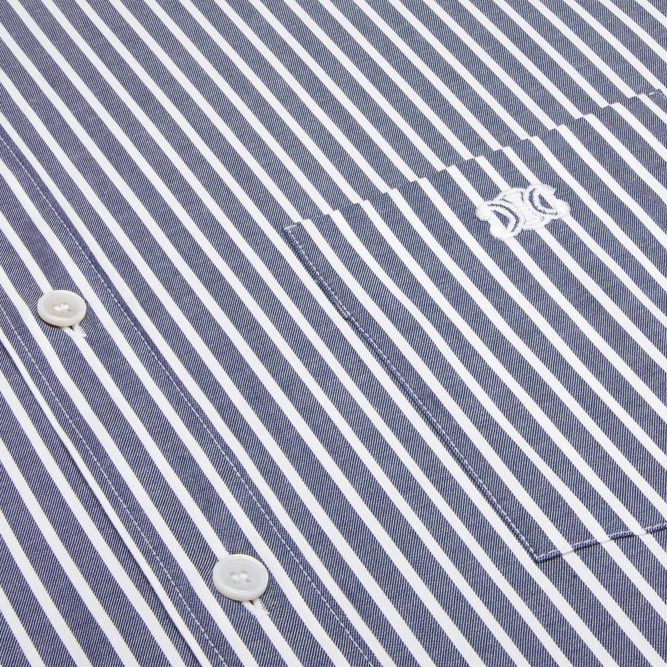 loose shirt in striped cotton - 4