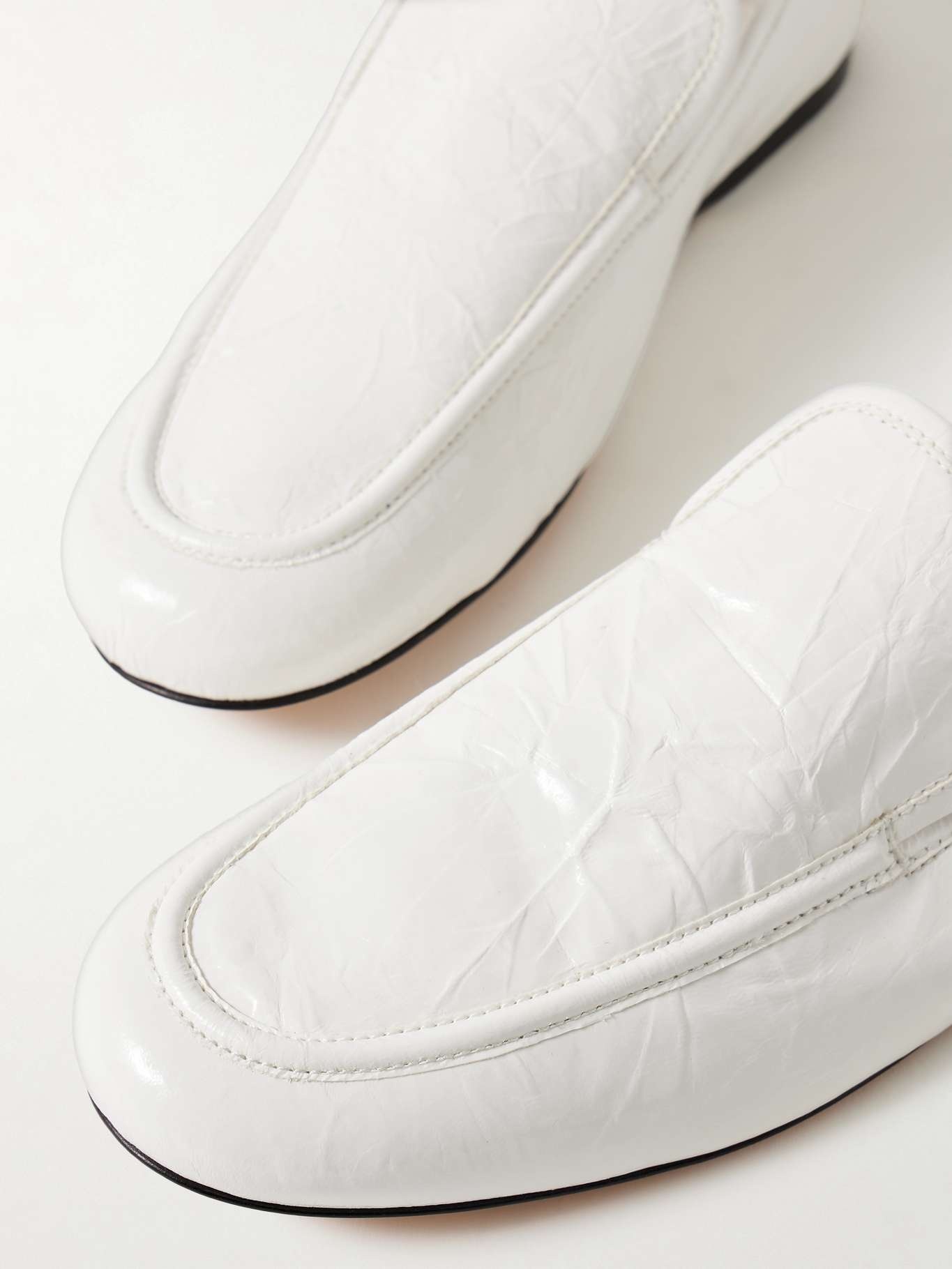 KHAITE Alessio crinkled-leather loafers | REVERSIBLE