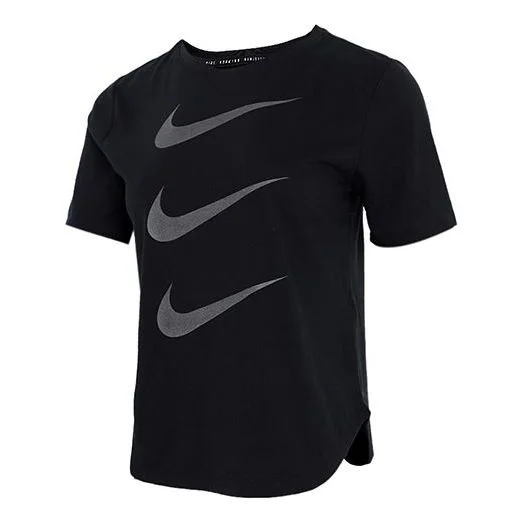 (WMNS) Nike Casual Sports Breathable Round Neck Short Sleeve Black T-Shirt DC4324-010 - 1