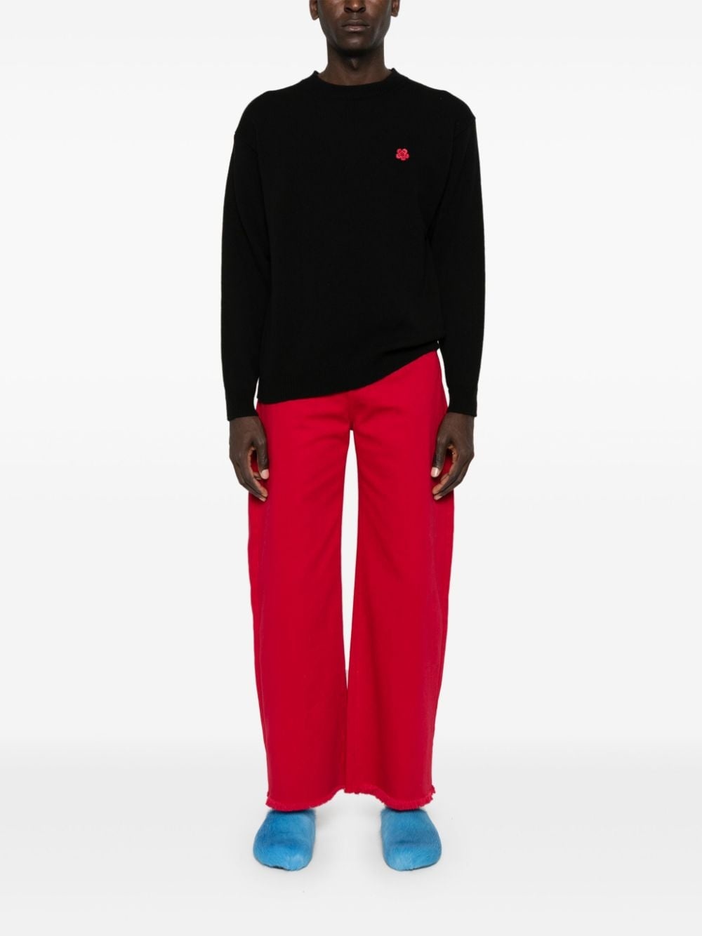 crew-neck wool jumper - 2