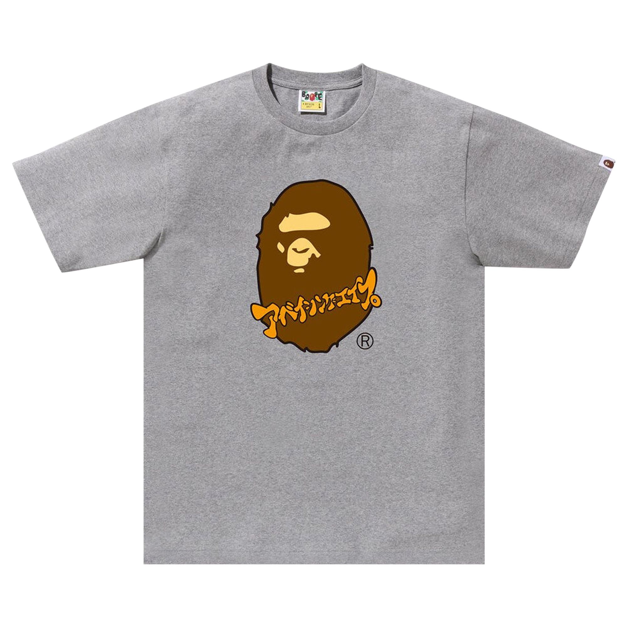 BAPE Katakana Ape Head Tee 'Grey' - 1