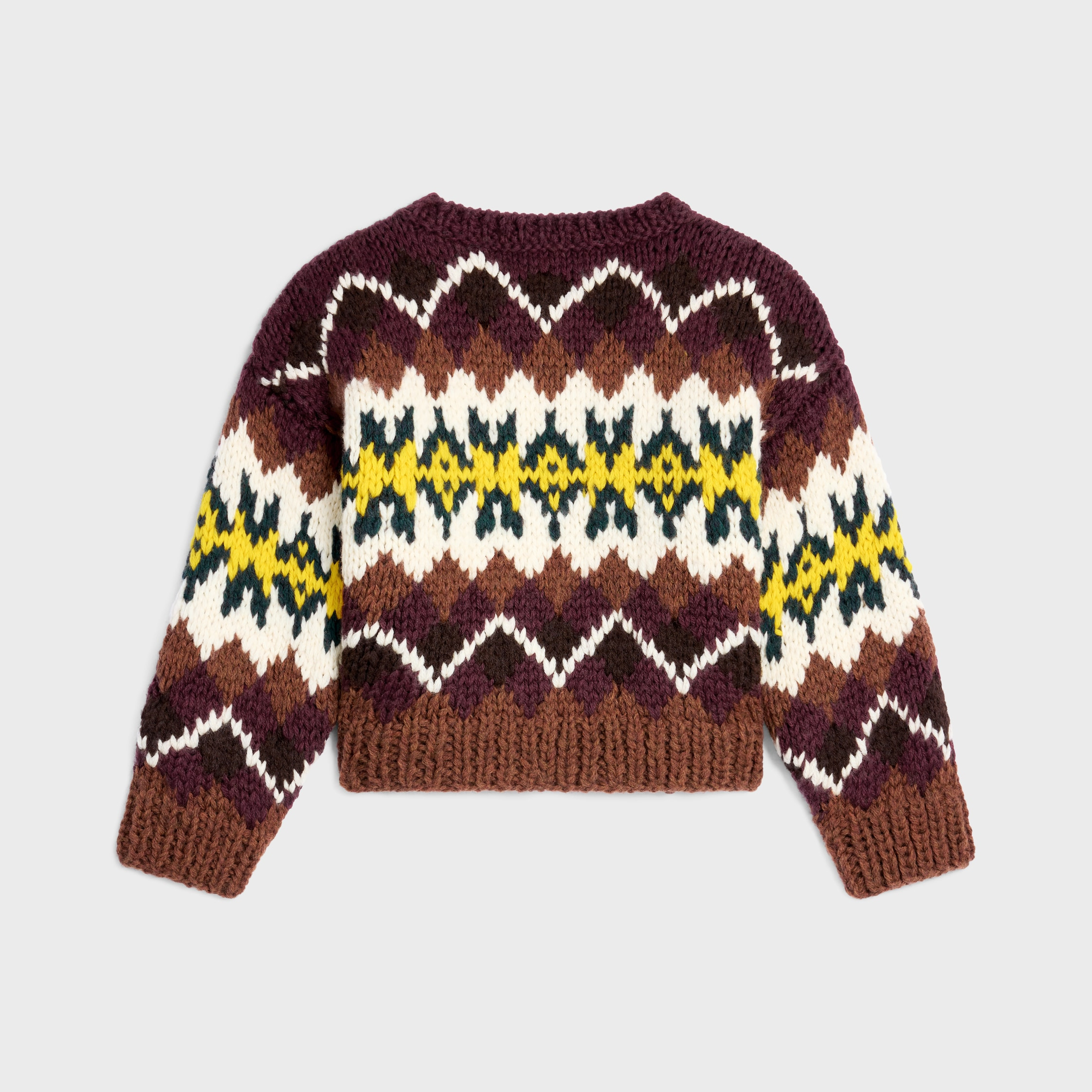 crewneck sweater IN fair isle wool - 3