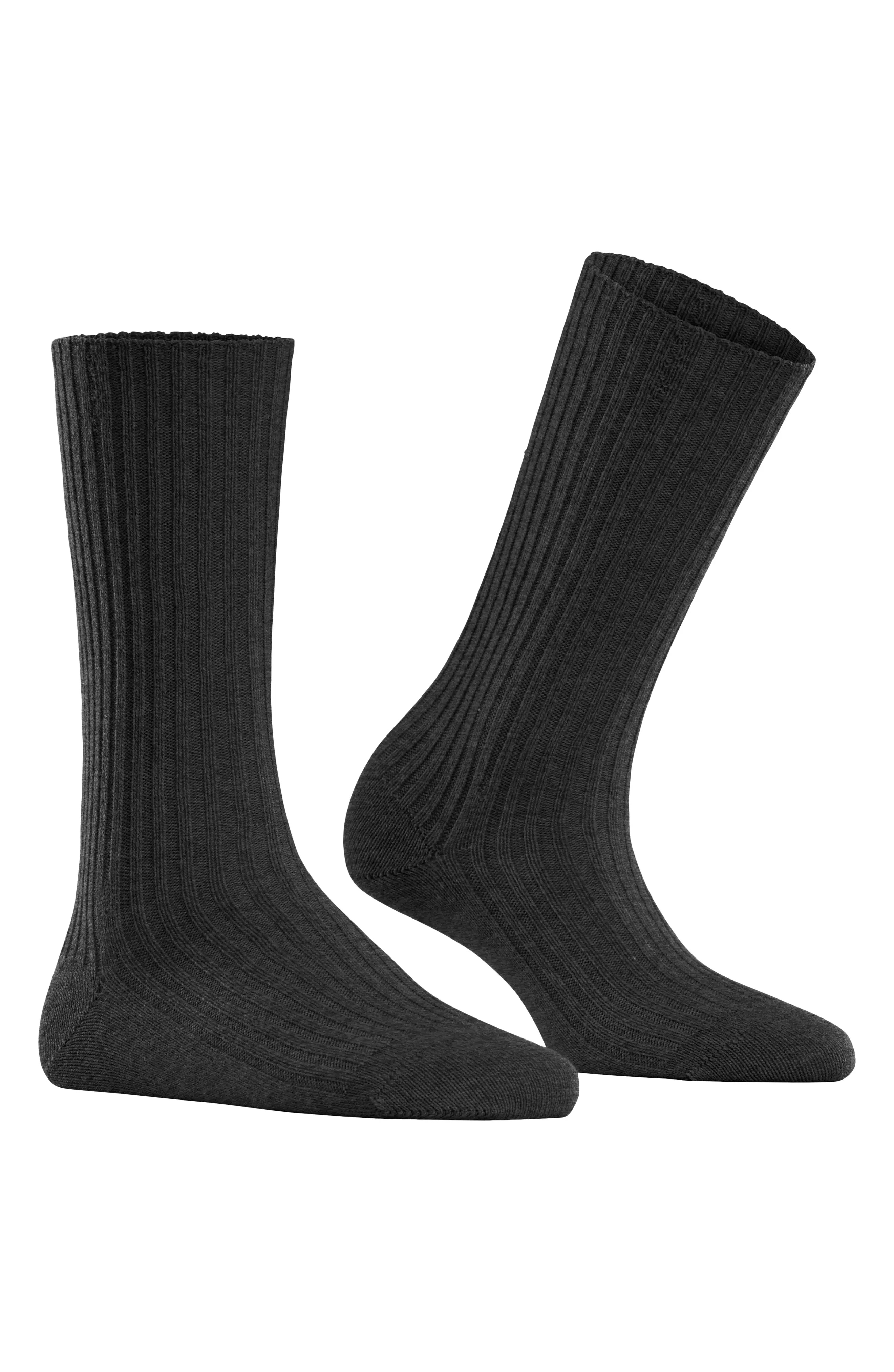 Cosy Wool Blend Boot Socks in Anthra. mel - 3