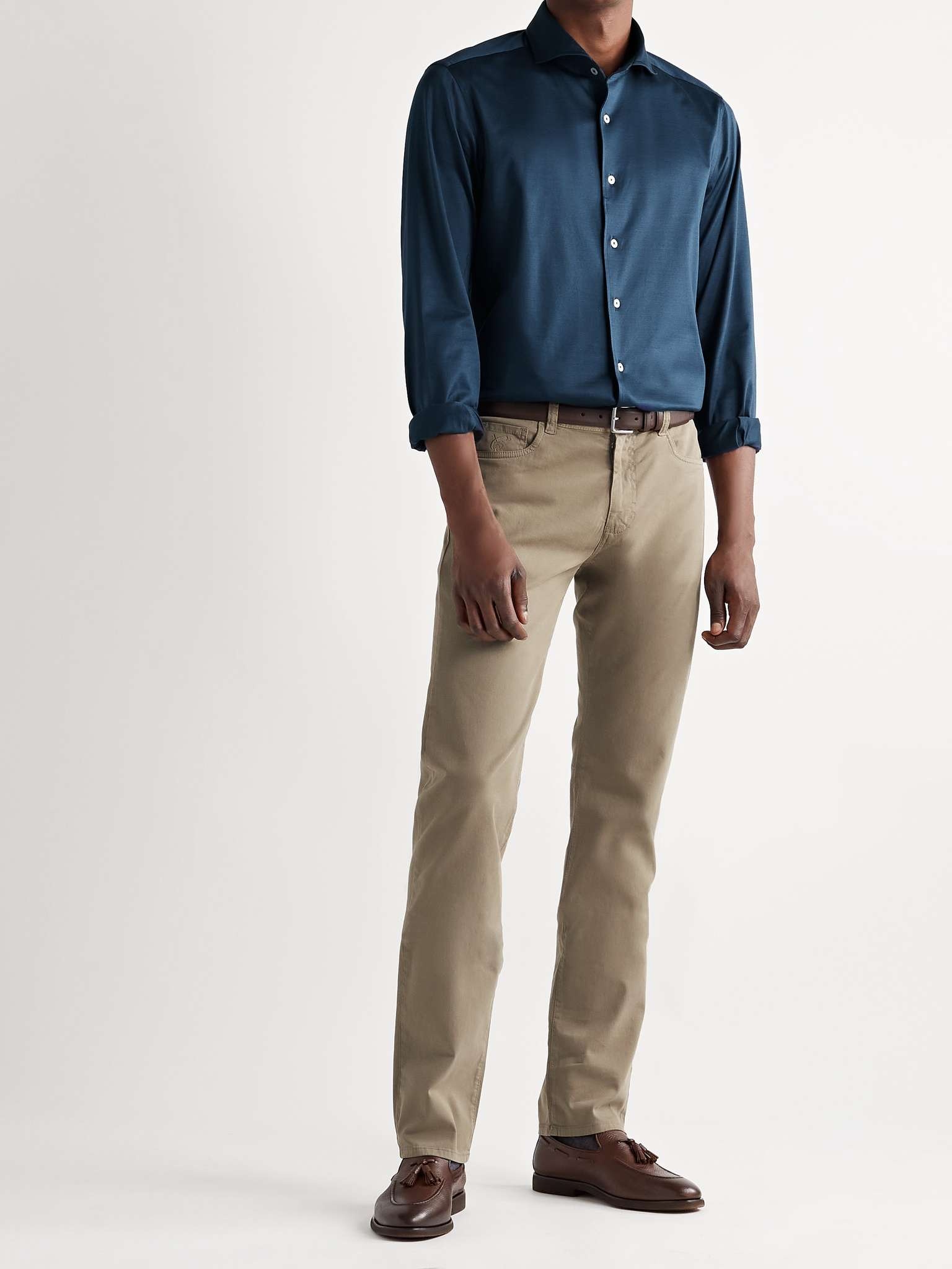 Slim-Fit Stretch-Cotton Twill Chinos - 2