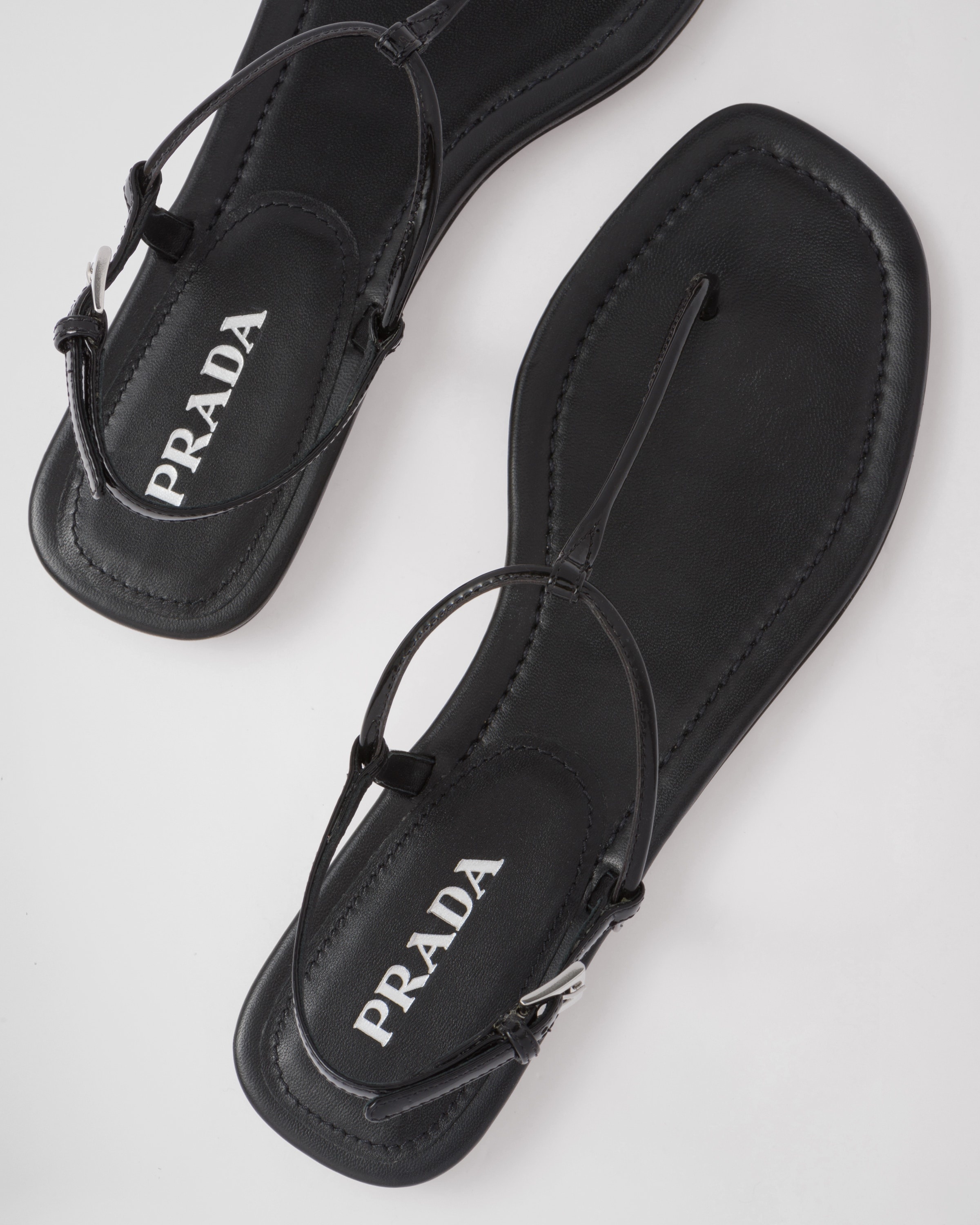 Patent leather thong sandals - 6