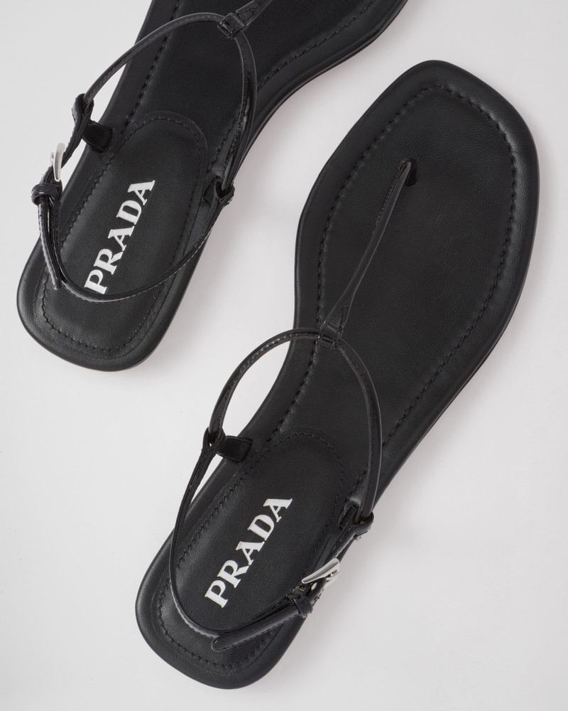 Patent leather thong sandals 6