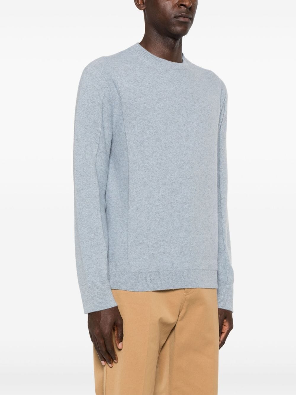brushed fine-knit jumper - 3