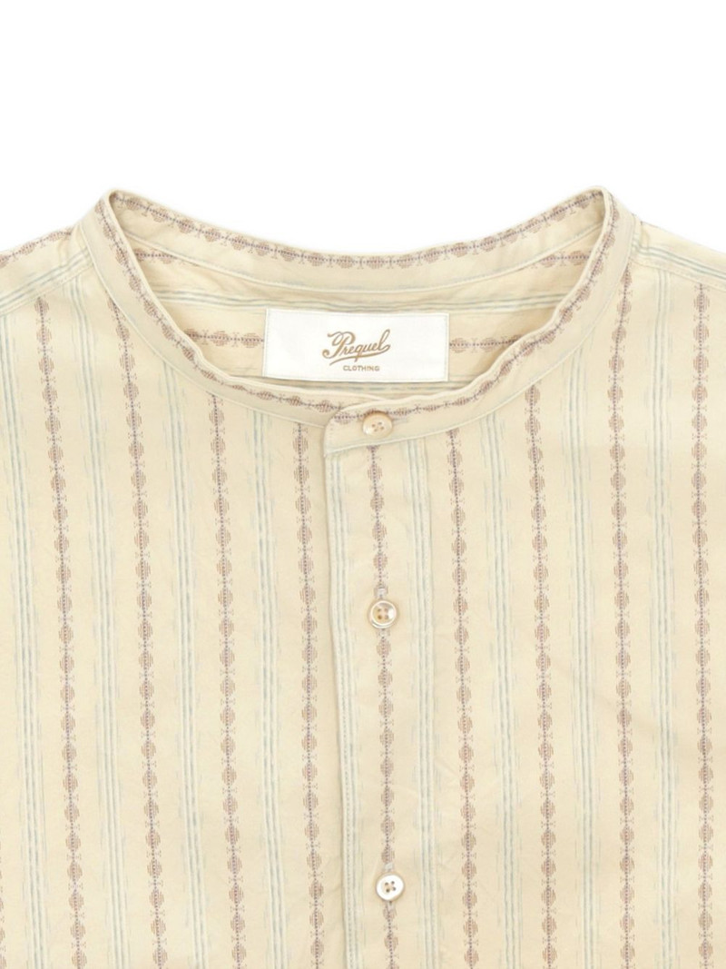Prequel stand-up collar striped shirt 3