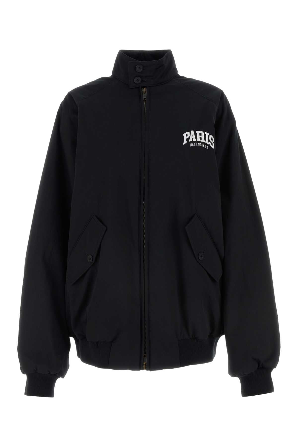 Balenciaga Women Black Cotton Oversize Jacket - 1