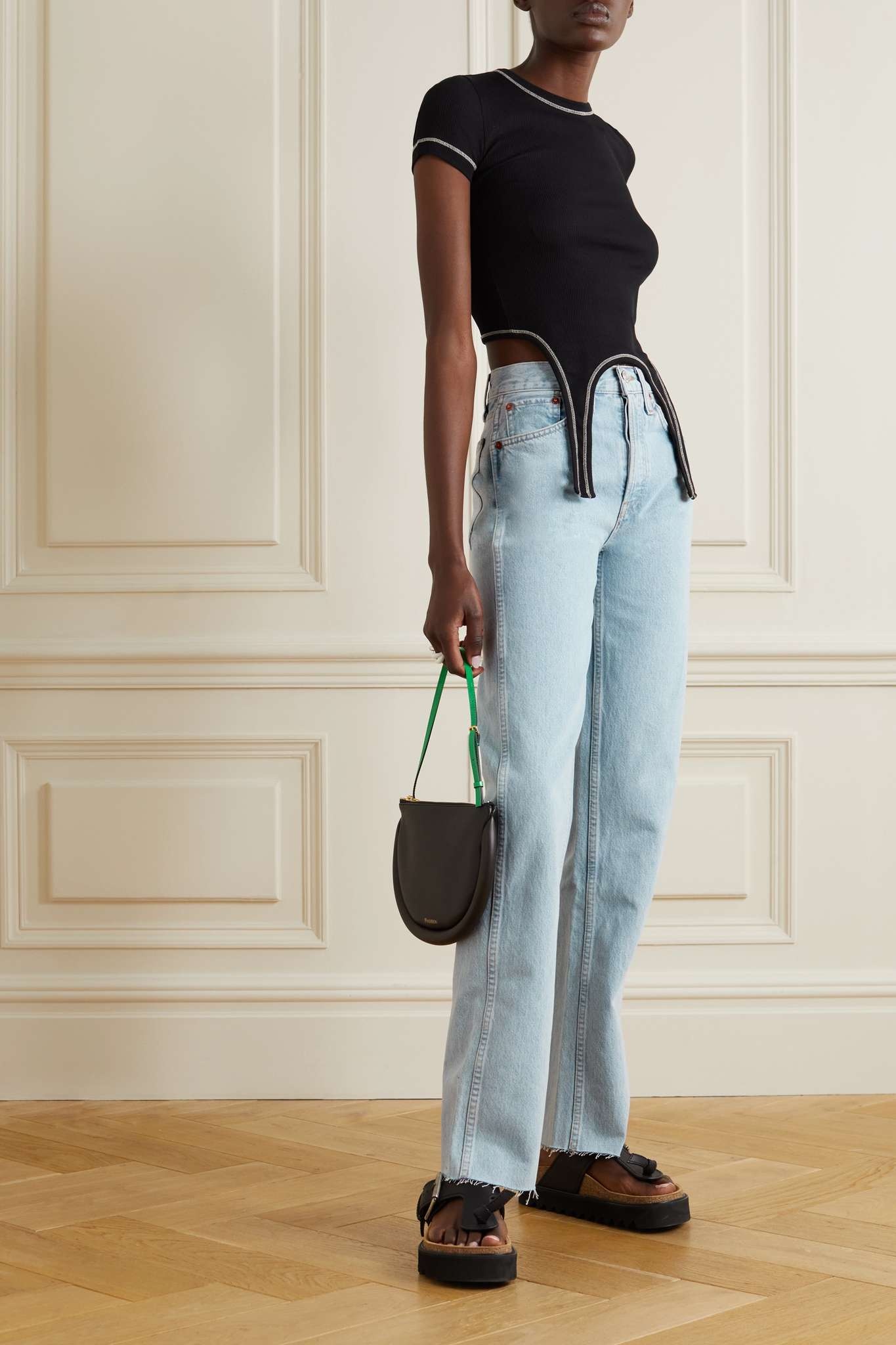 90s high-rise straight-leg jeans - 2