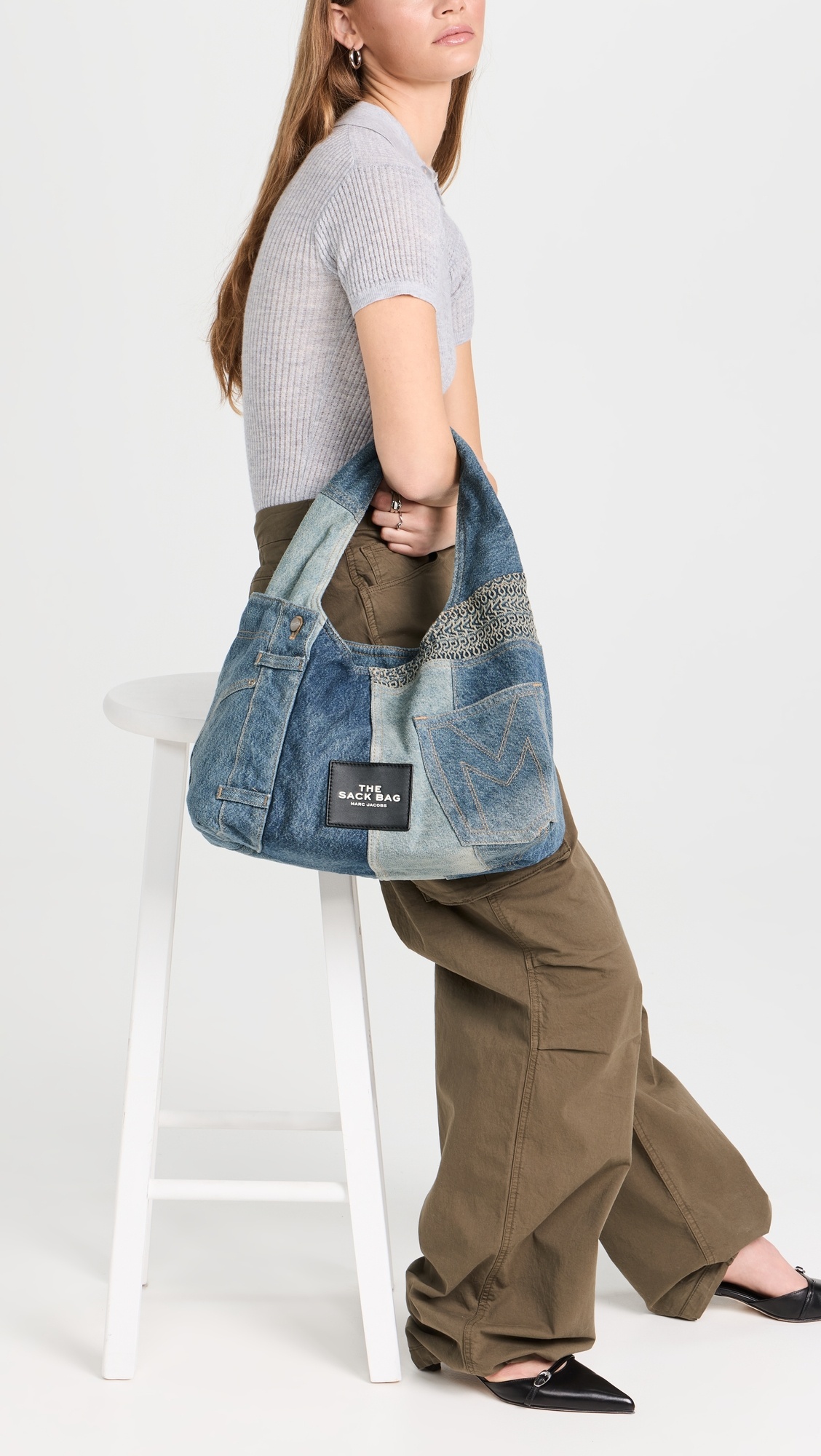 The Deconstructed Denim Sack Bag - 2