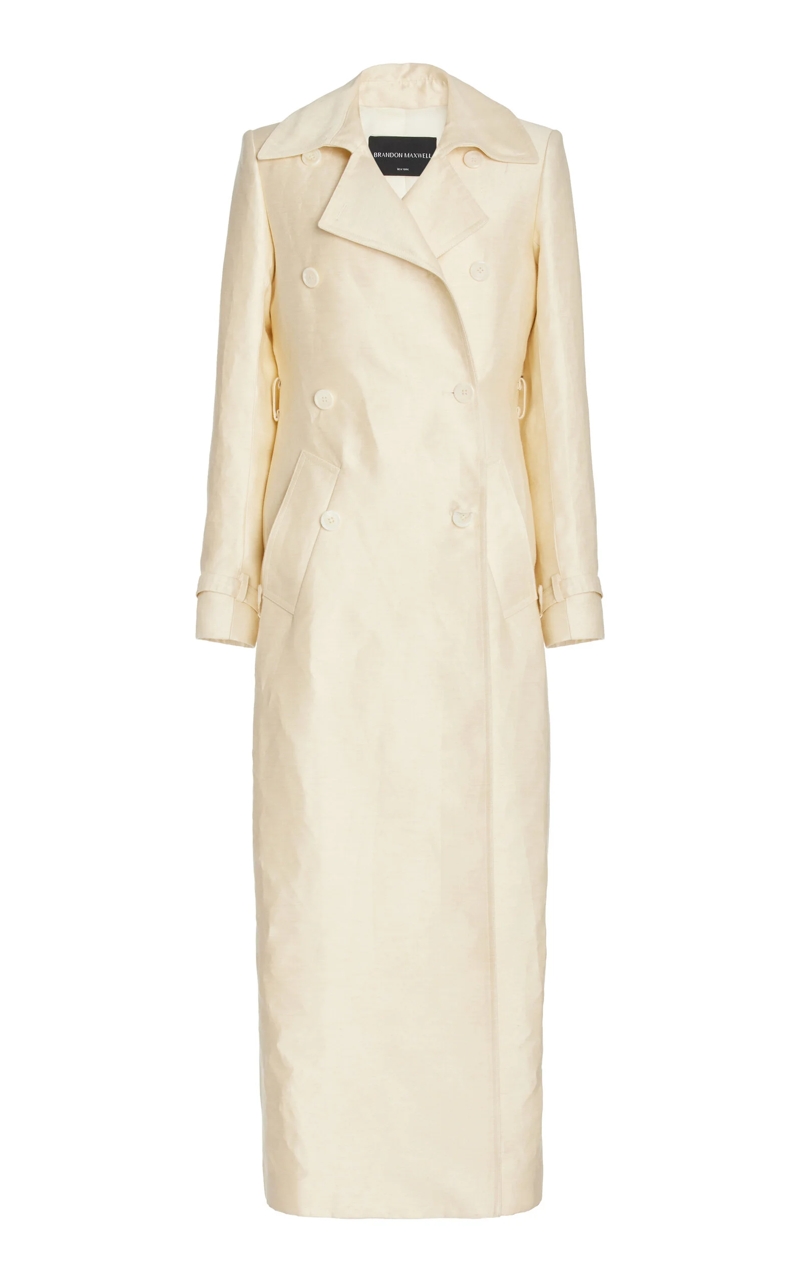 The Ruby Linen-Silk Trench Coat yellow - 1