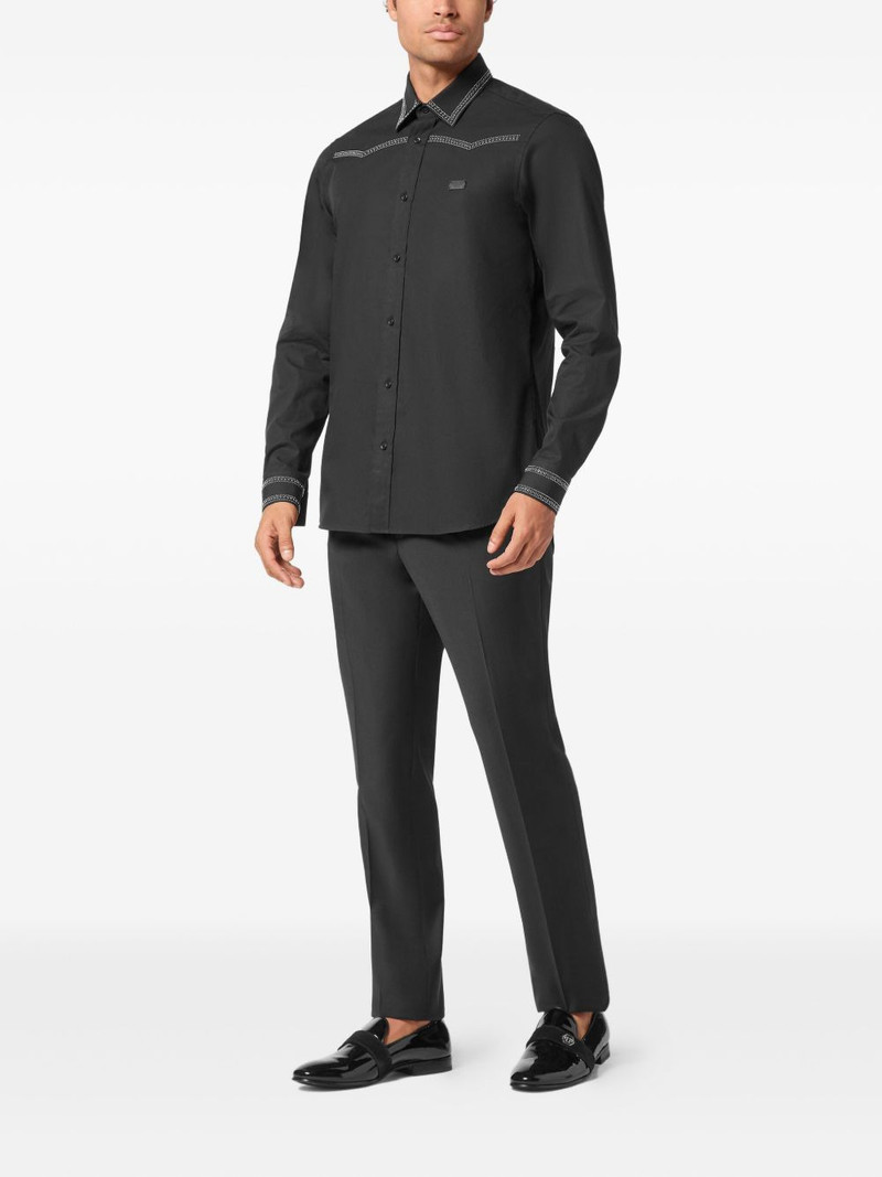 PHILIPP PLEIN stud-embellished cotton shirt outlook