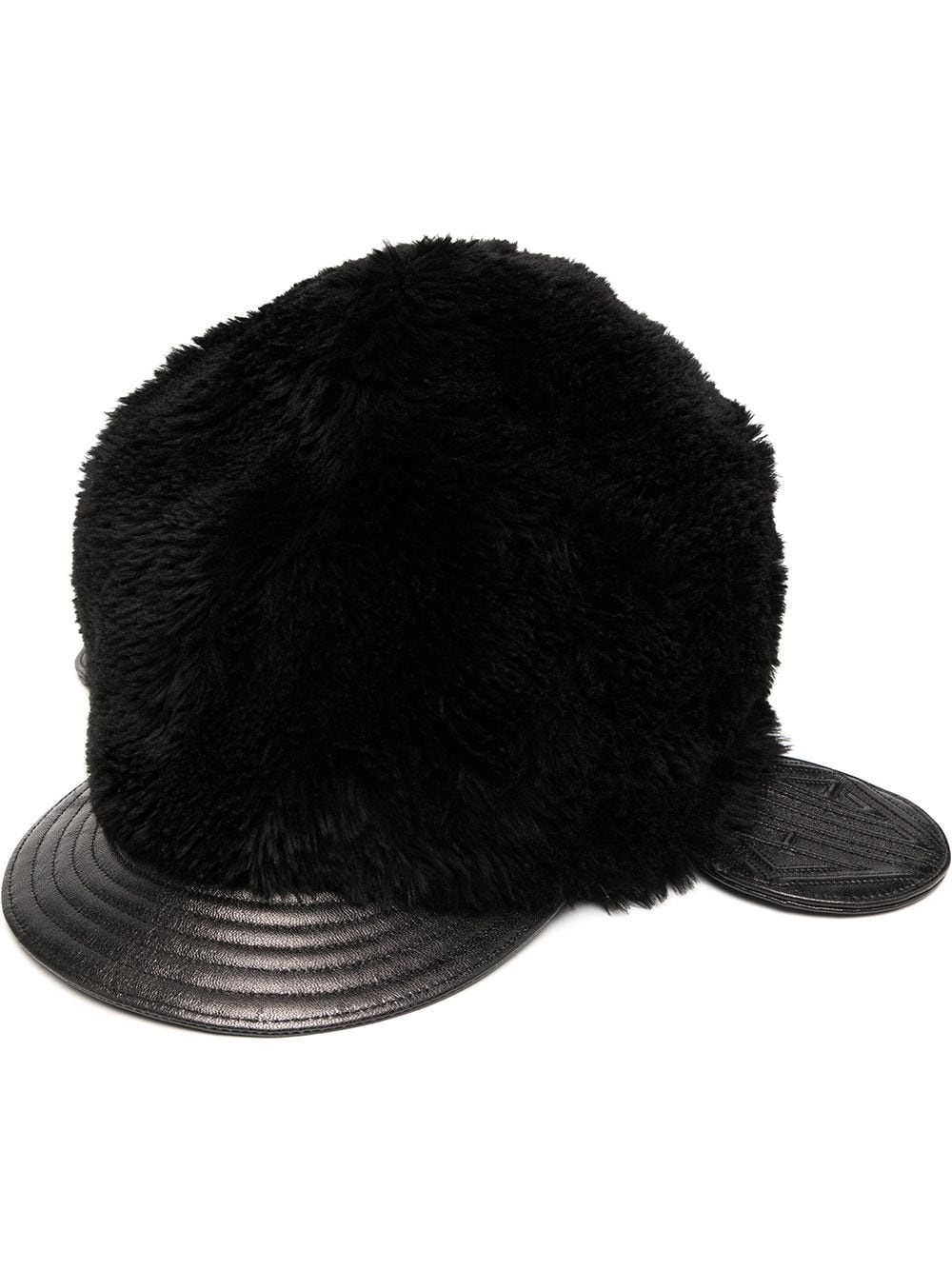 shearling leather hat - 1