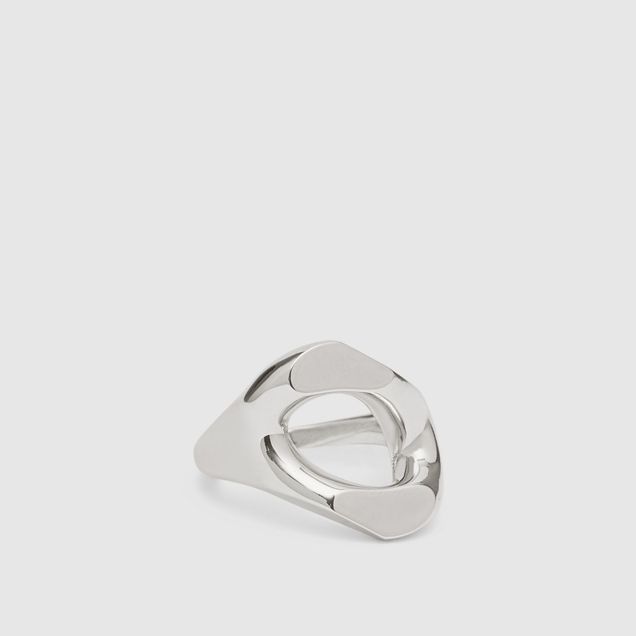 Palladium-plated Chain-link Ring - 3