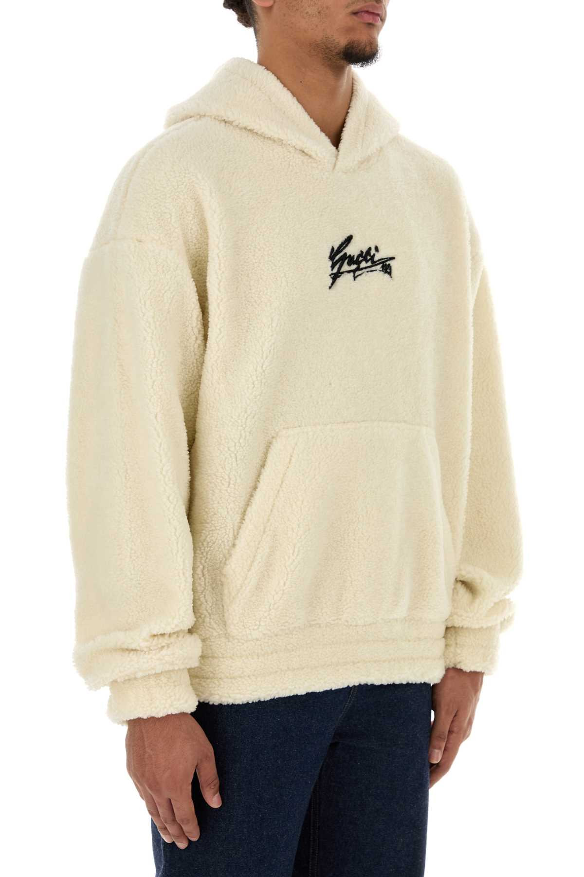 Gucci Men Ivory Teddy Sweatshirt - 3