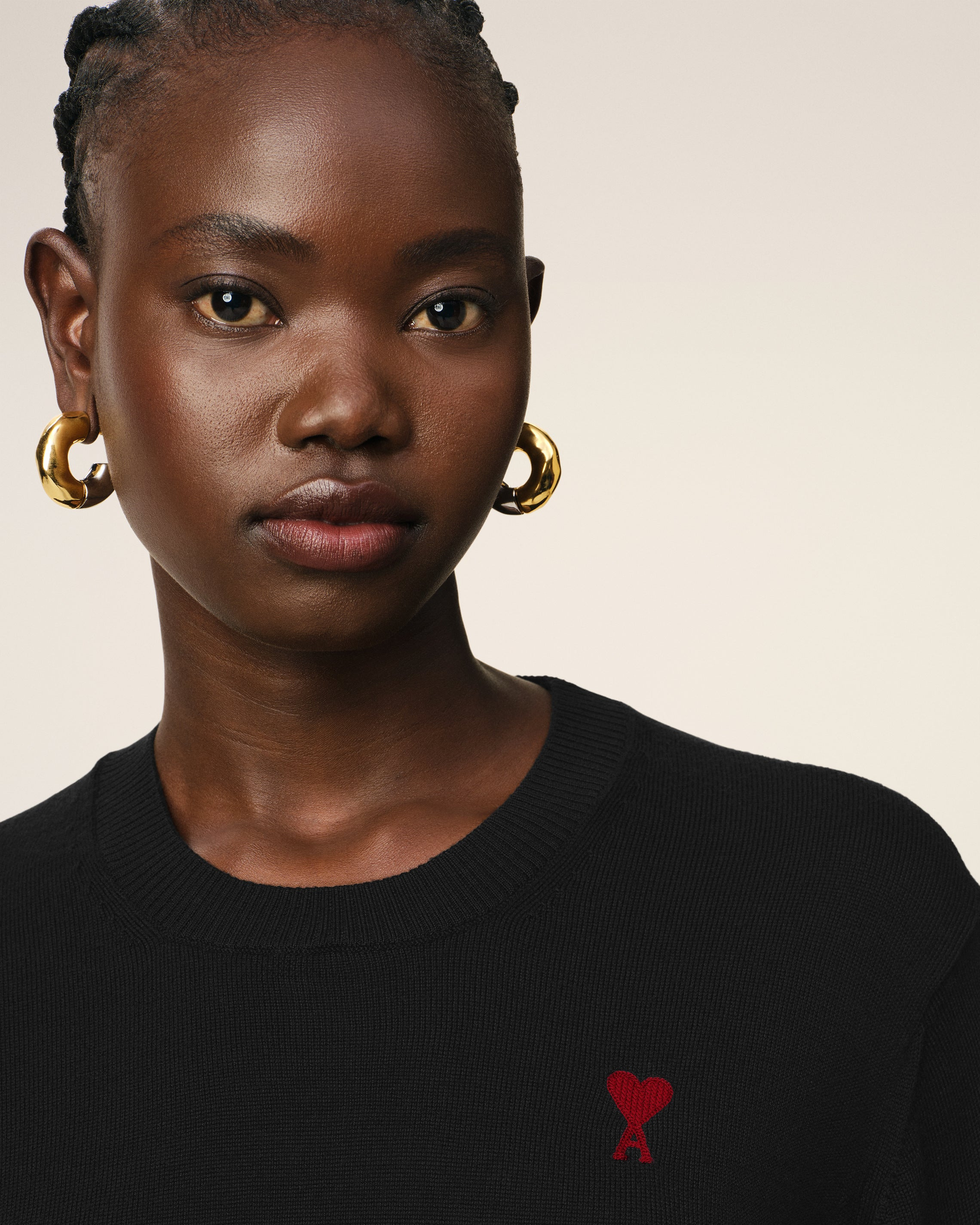 RED AMI DE COEUR CREW NECK SWEATER - 5