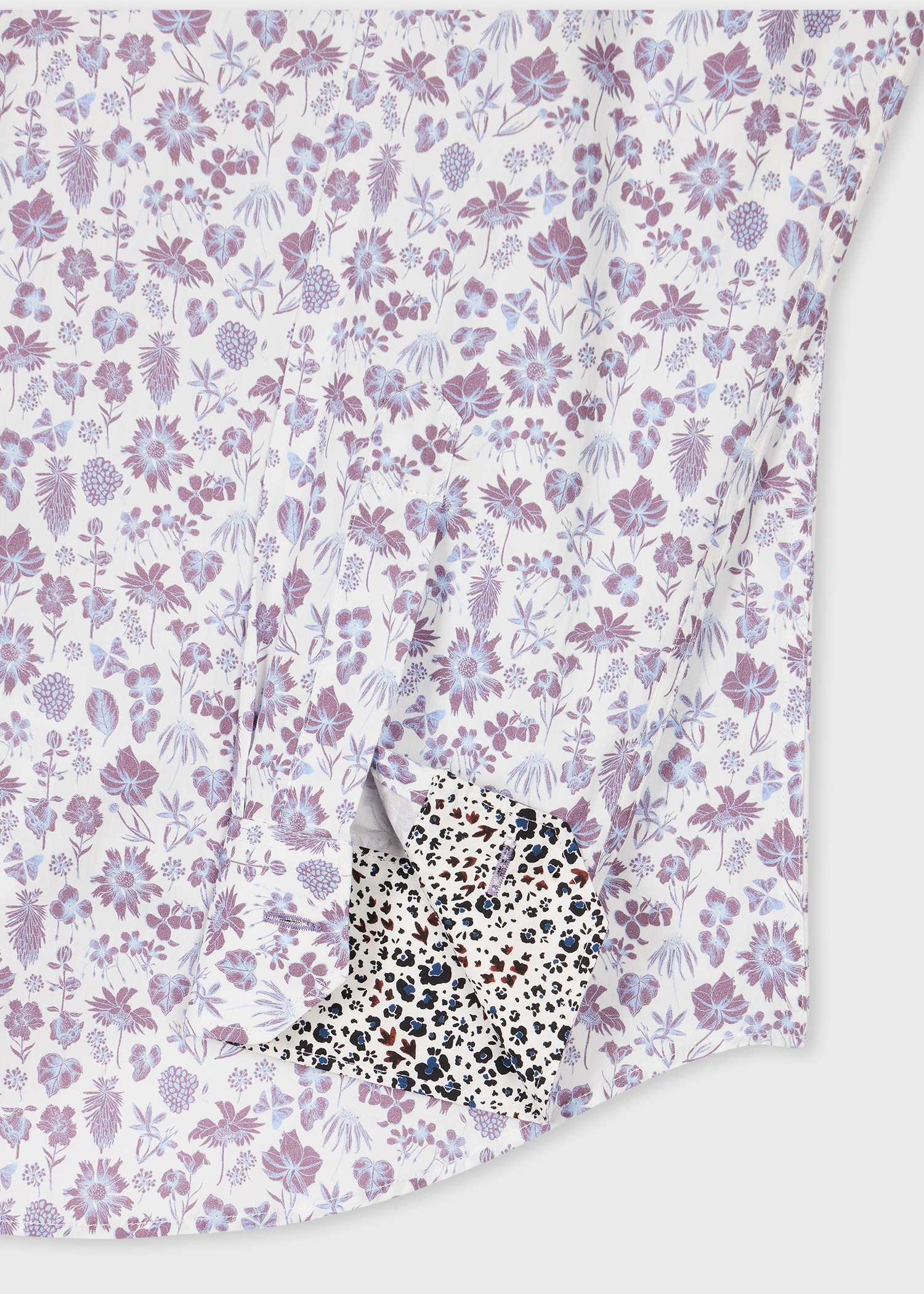 White Tailored-Fit 'Pencil Floral' Shirt - 2
